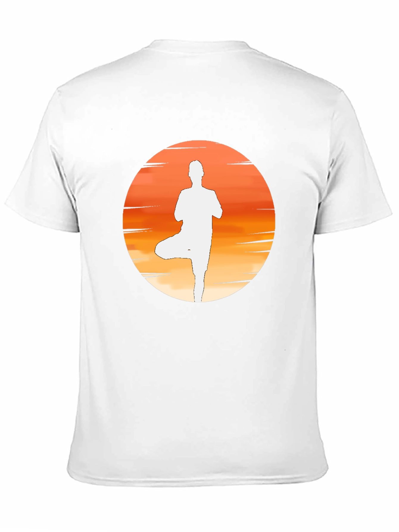 Yoga Sunset Silhouette Tee - Black Cotton Blend