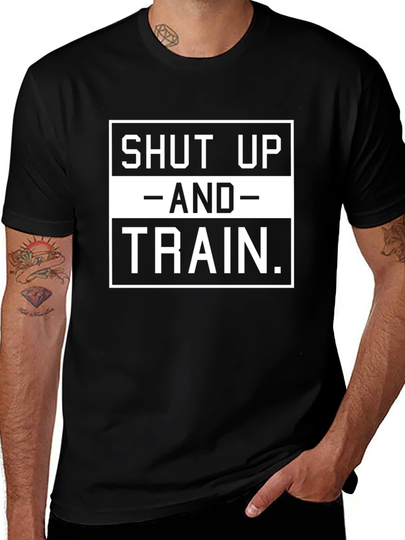 Shut Up and Train T-Shirt - Gym Motivation
