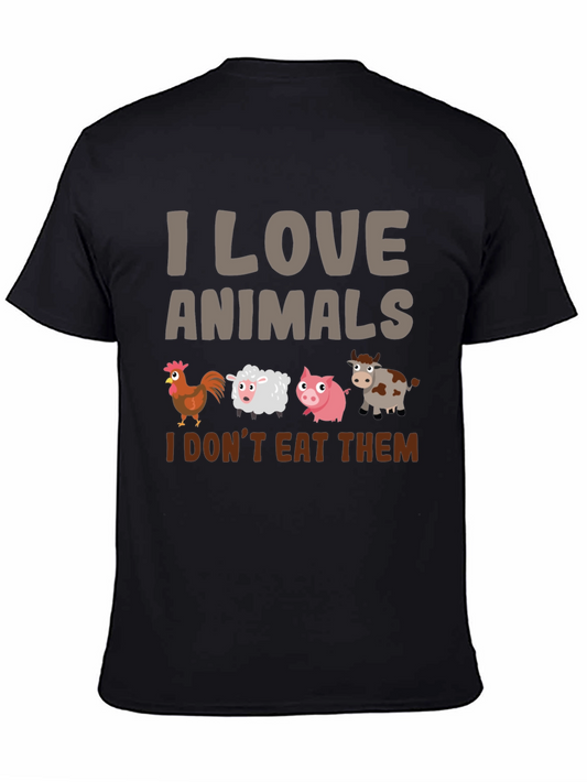 I Love Animals T-Shirt - Vegan Statement Tee