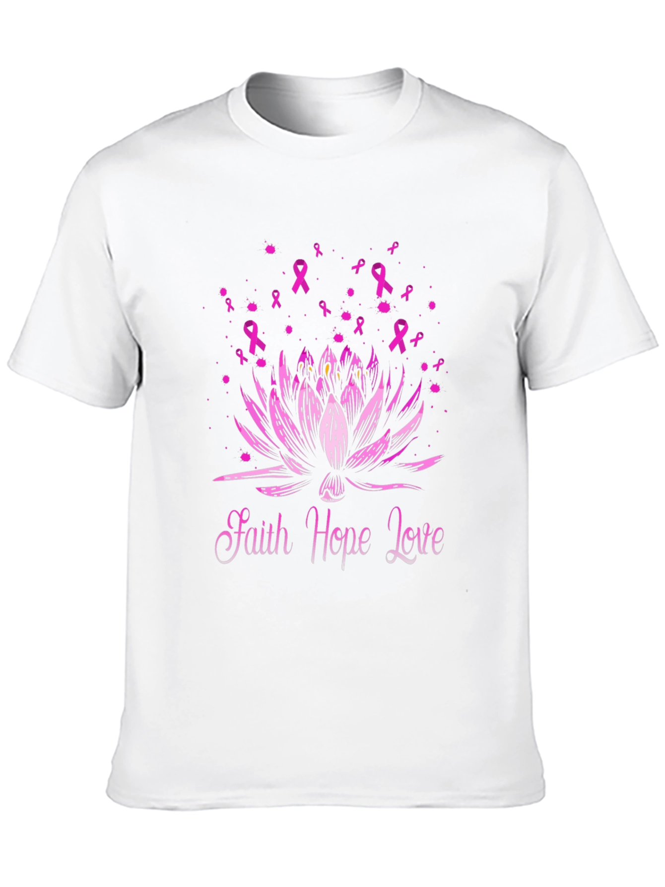 Faith Hope Love Breast Cancer Awareness T-Shirt