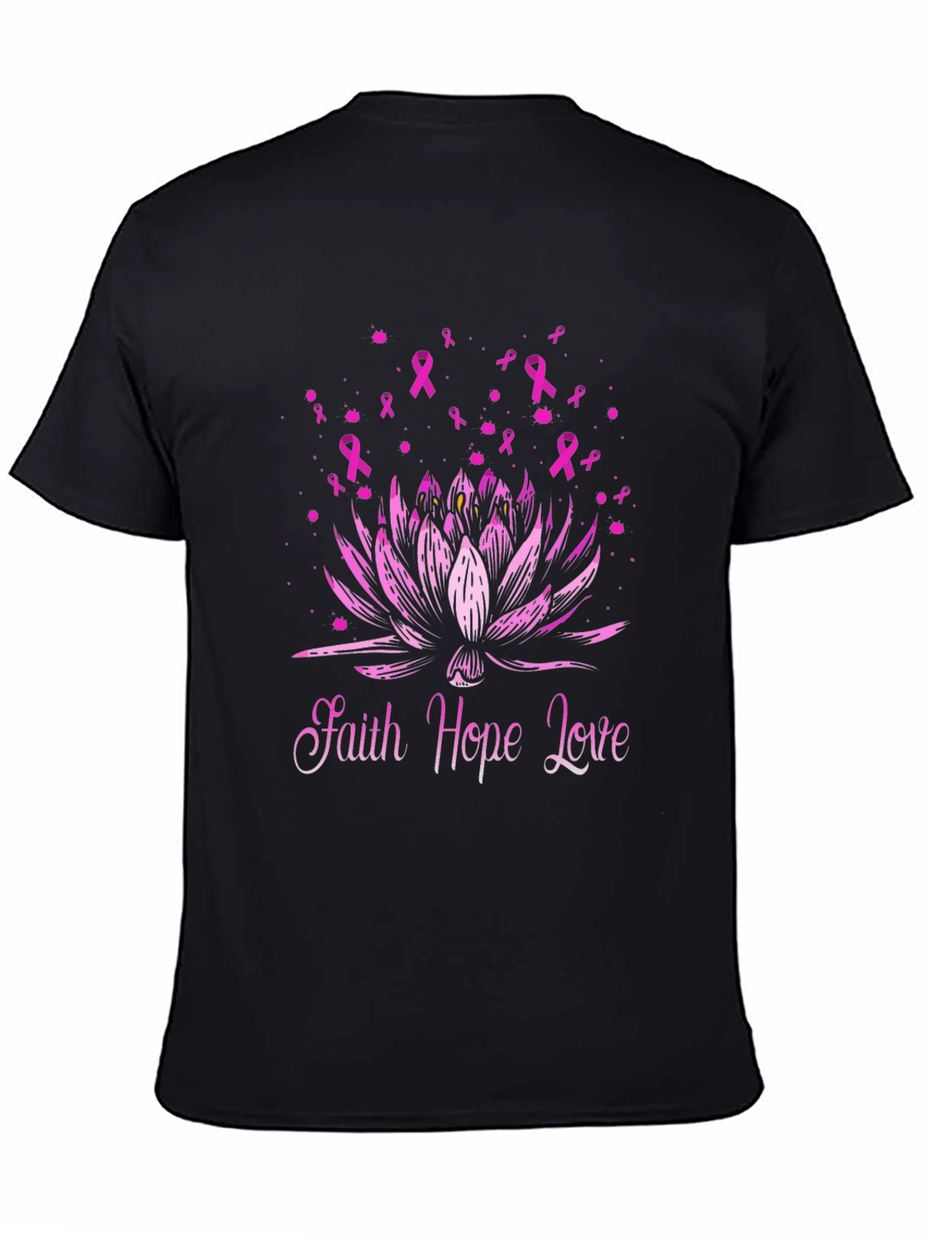 Faith Hope Love Breast Cancer Awareness T-Shirt
