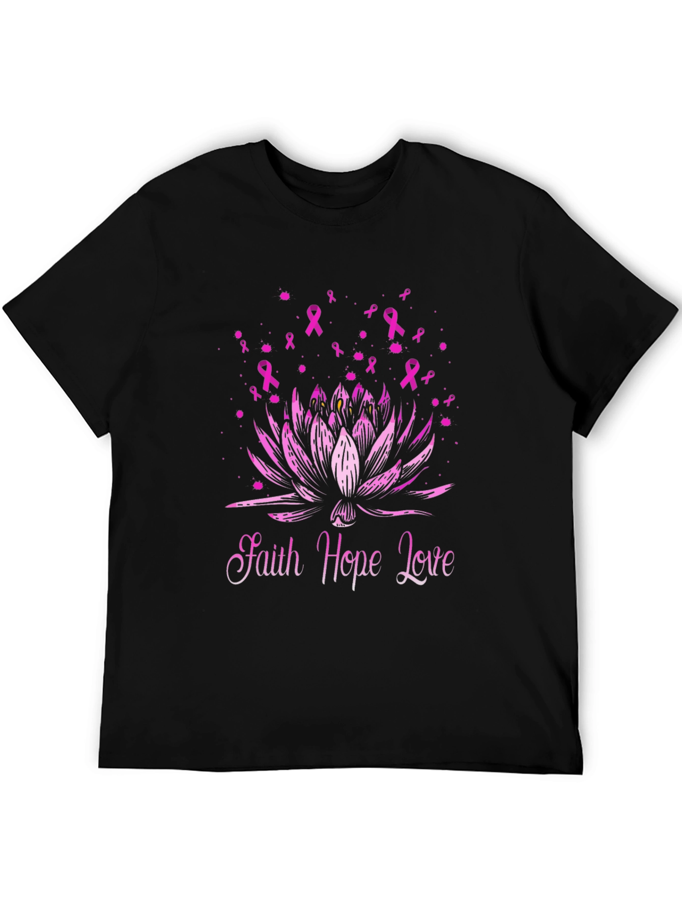 Faith Hope Love Breast Cancer Awareness T-Shirt
