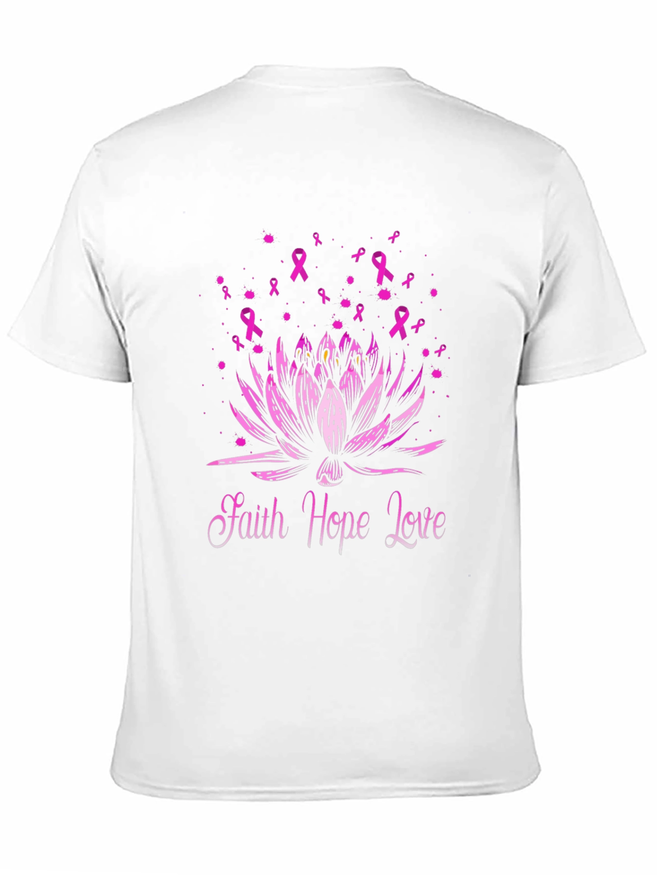 Faith Hope Love Breast Cancer Awareness T-Shirt
