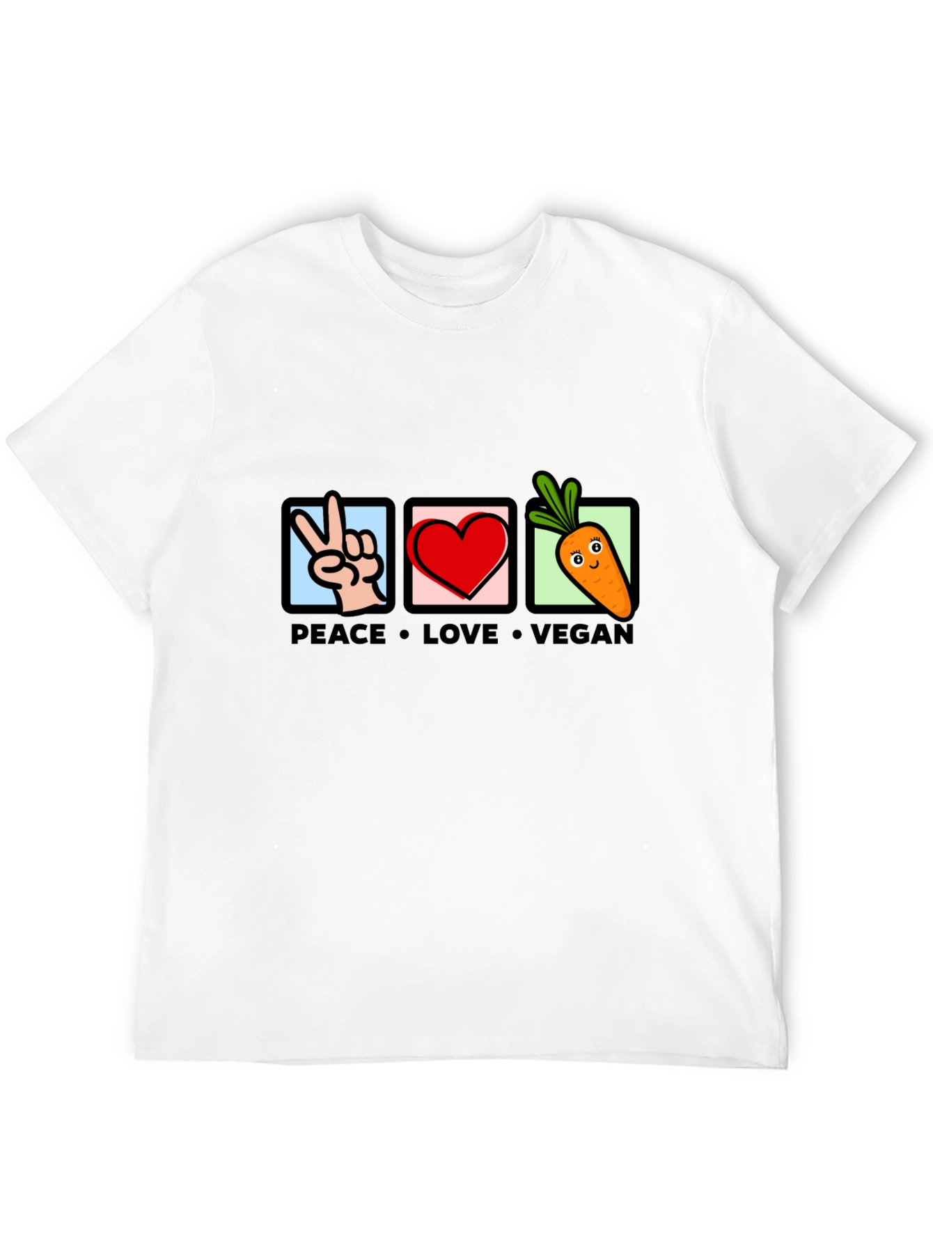 Peace Love Vegan Graphic T-Shirt