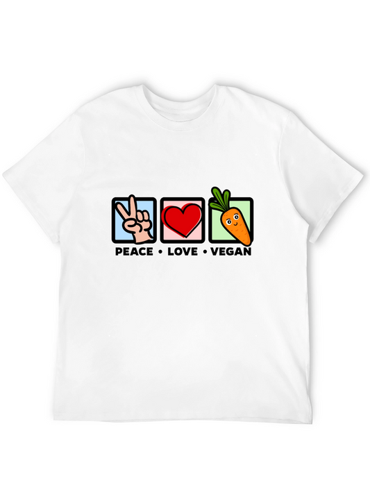 Peace Love Vegan Graphic T-Shirt