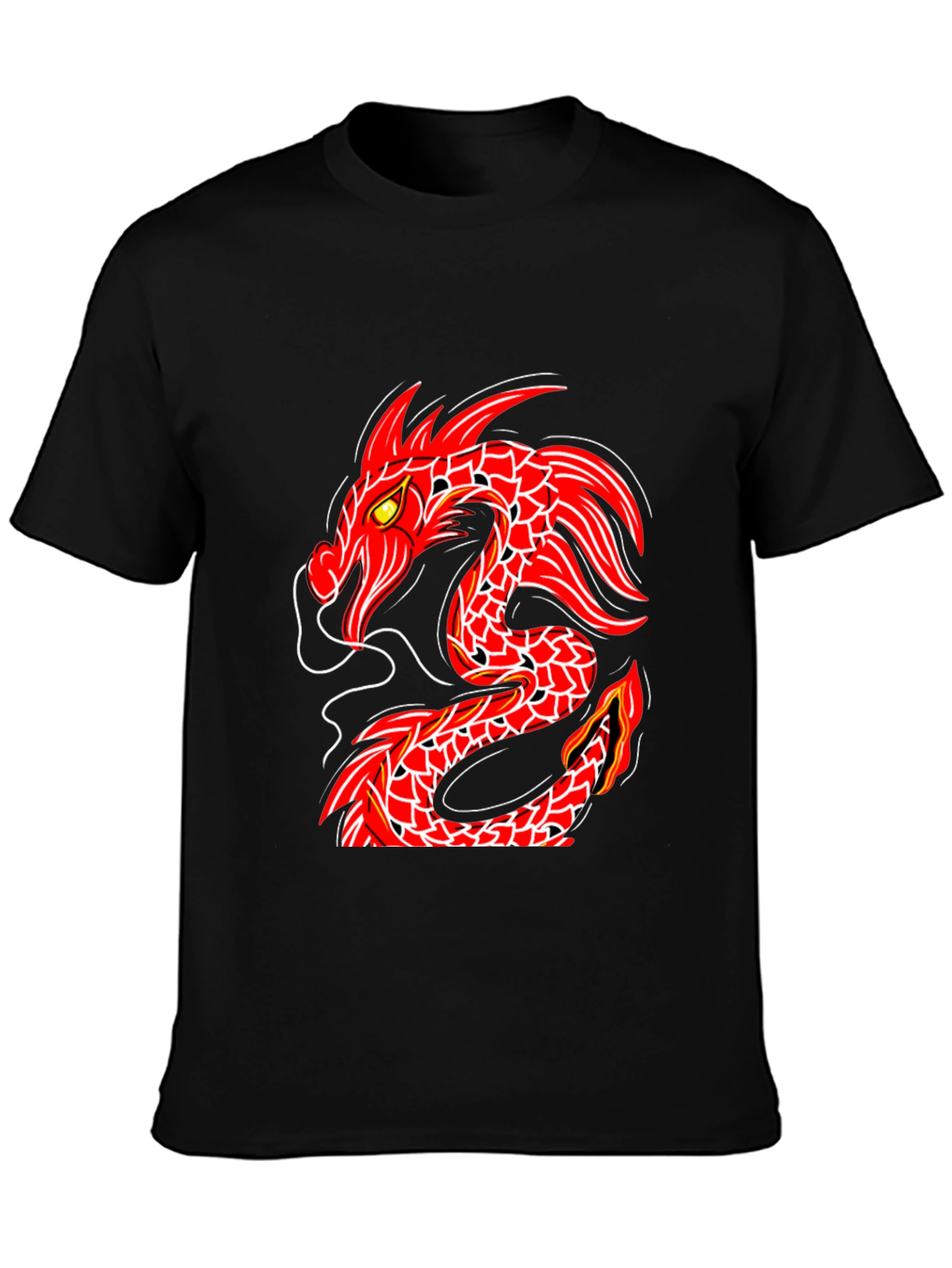 Red Dragon Graphic Black T-Shirt