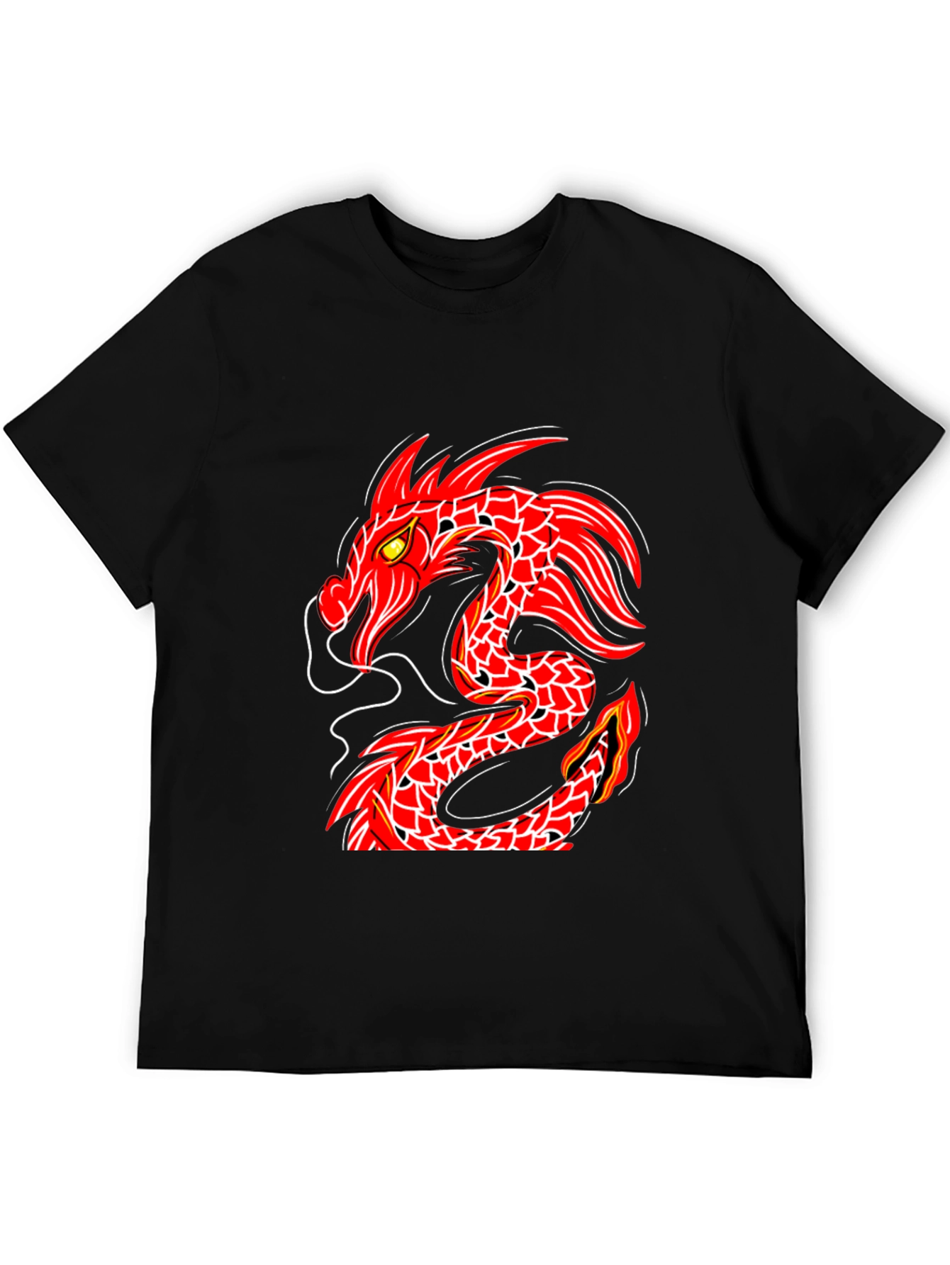 Red Dragon Graphic Black T-Shirt