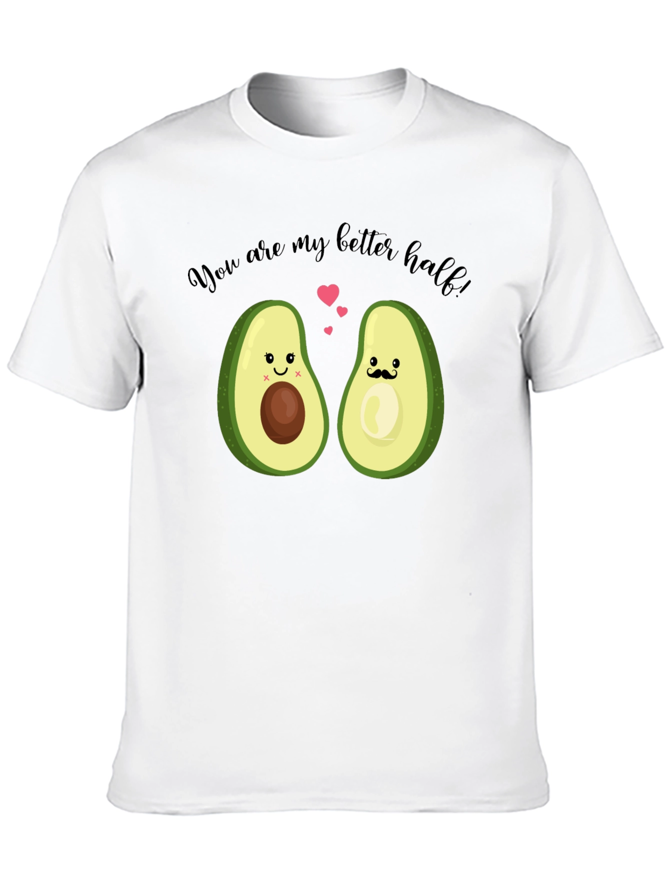 Avocado Better Half Graphic Tee - Cute Couple Shirt