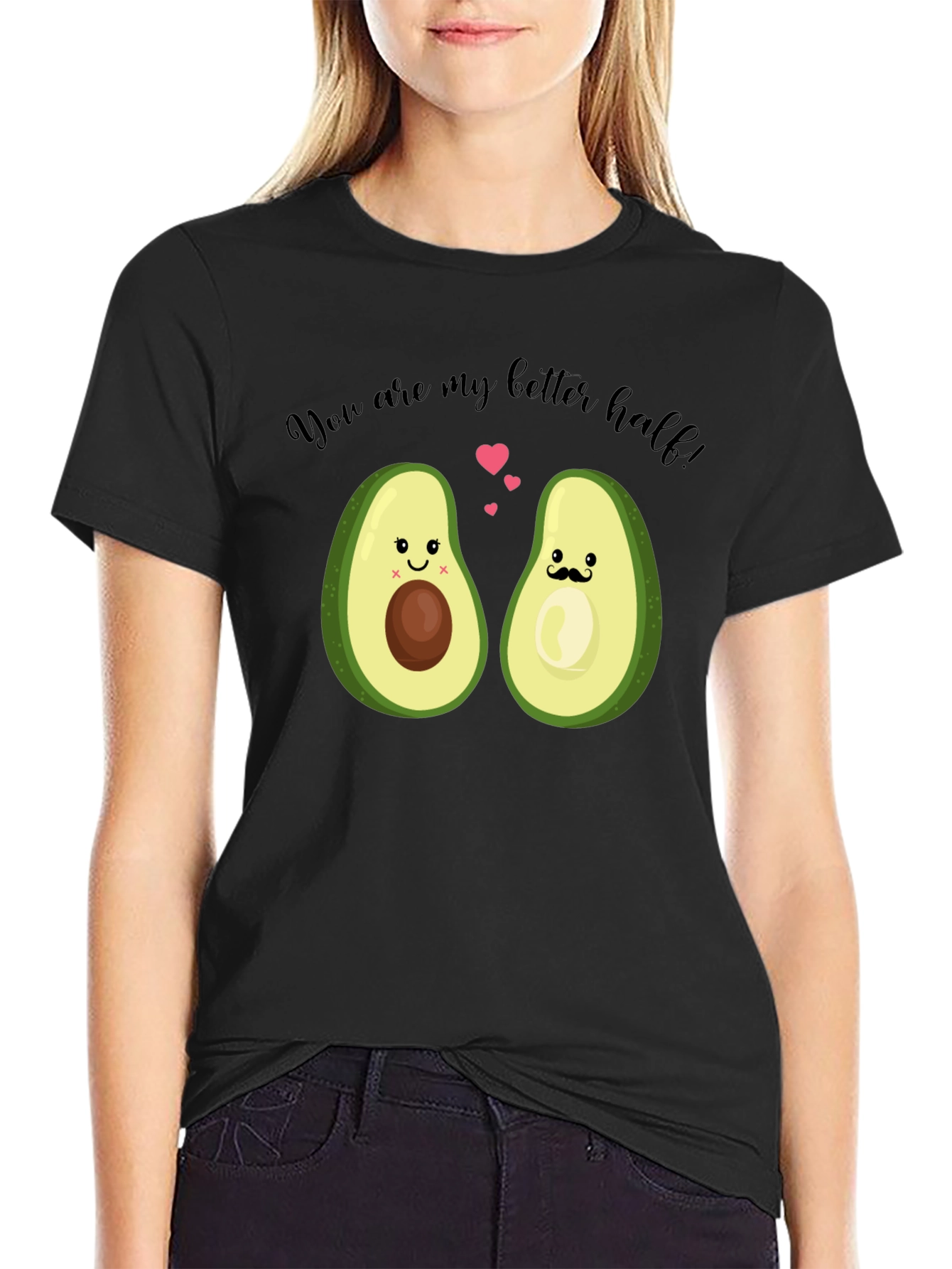 Avocado Better Half Graphic Tee - Cute Couple Shirt