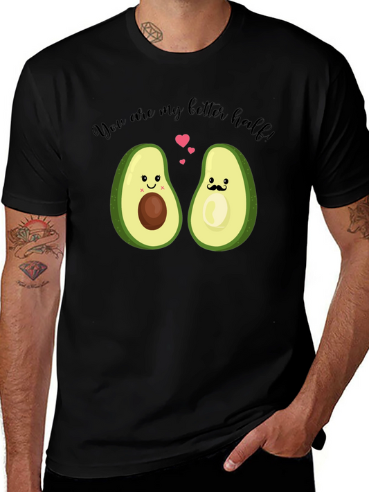 Avocado Better Half Graphic Tee - Cute Couple Shirt