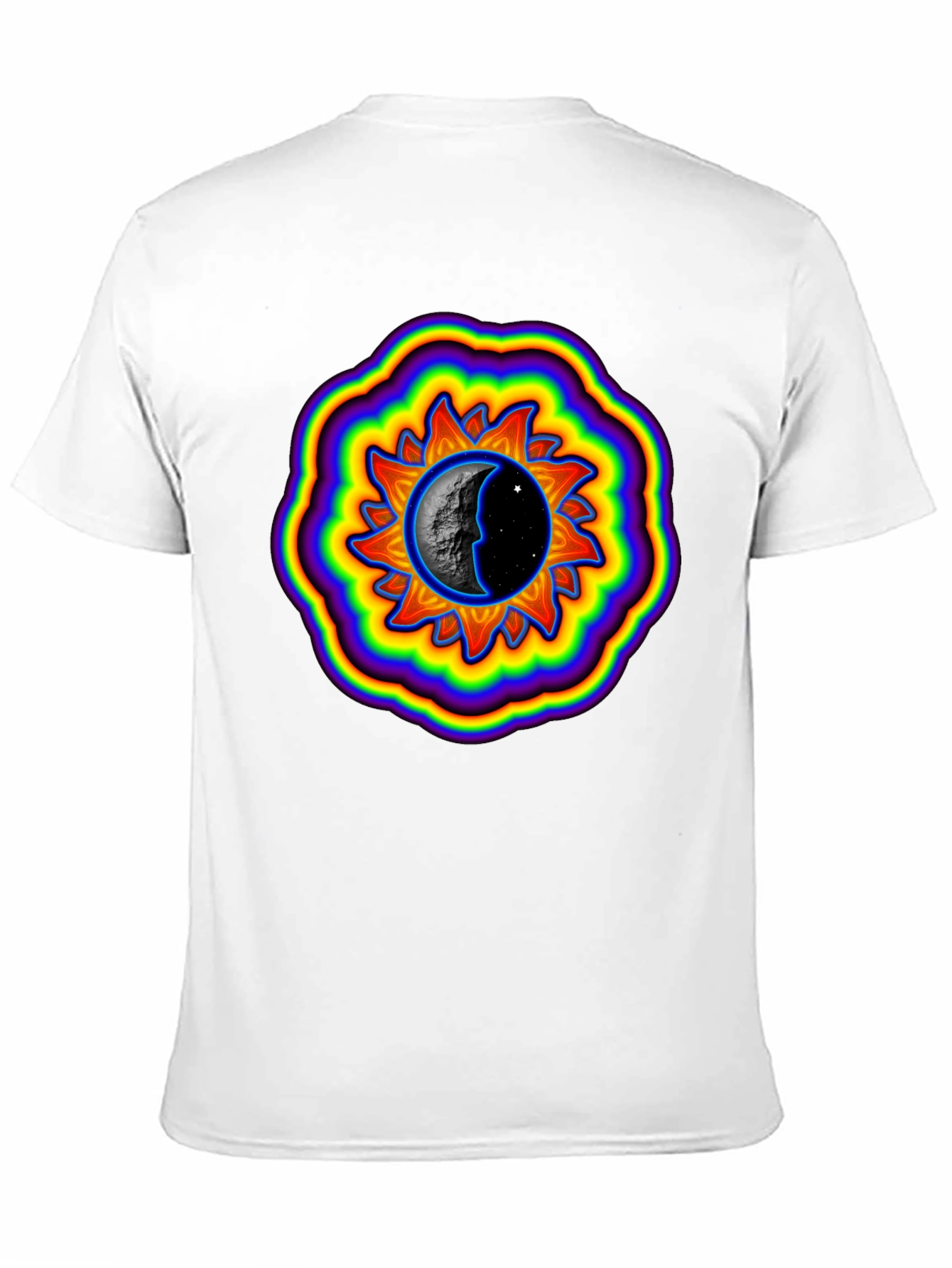 Sun and Moon Graphic Black T-Shirt