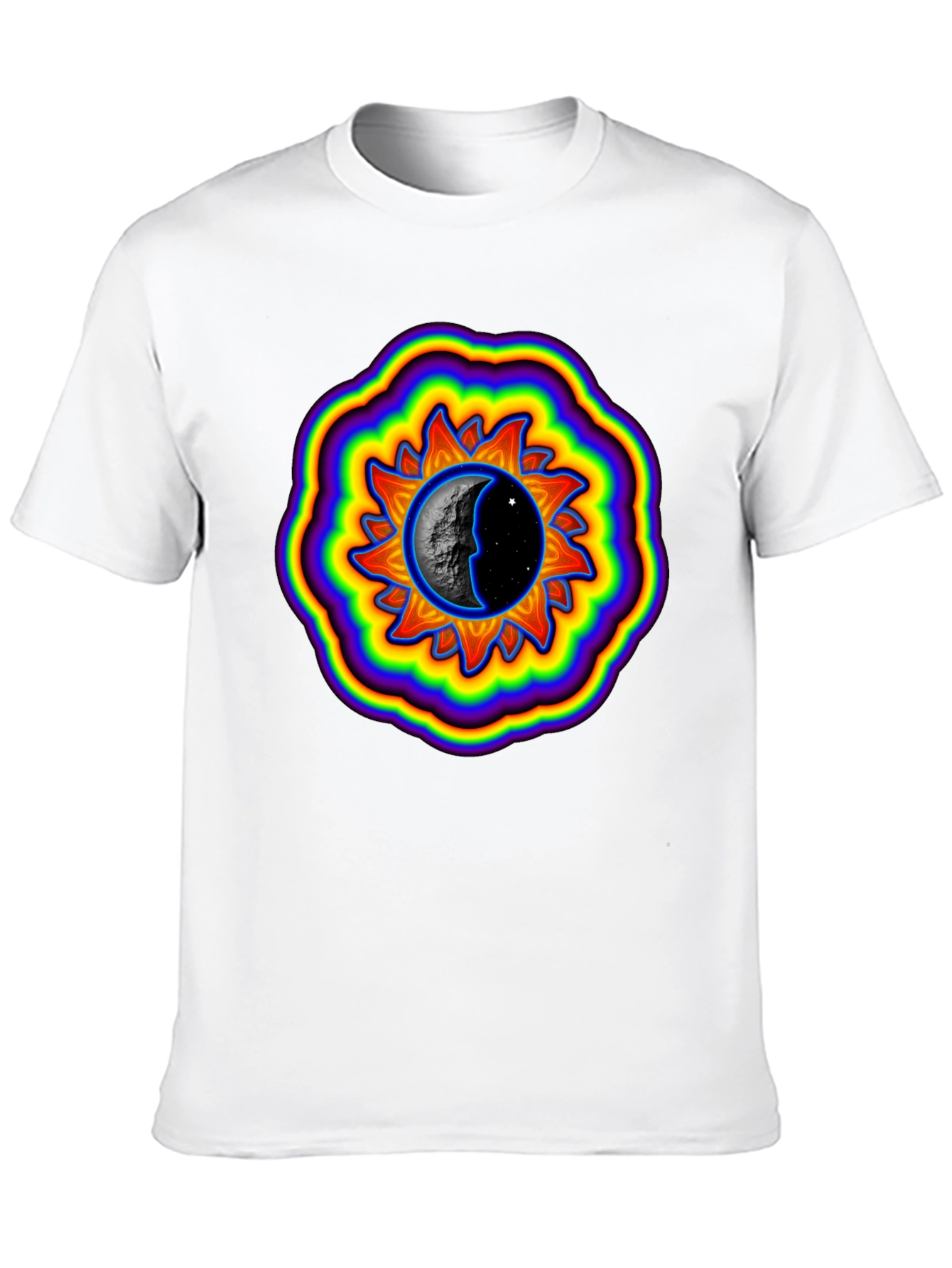Sun and Moon Graphic Black T-Shirt
