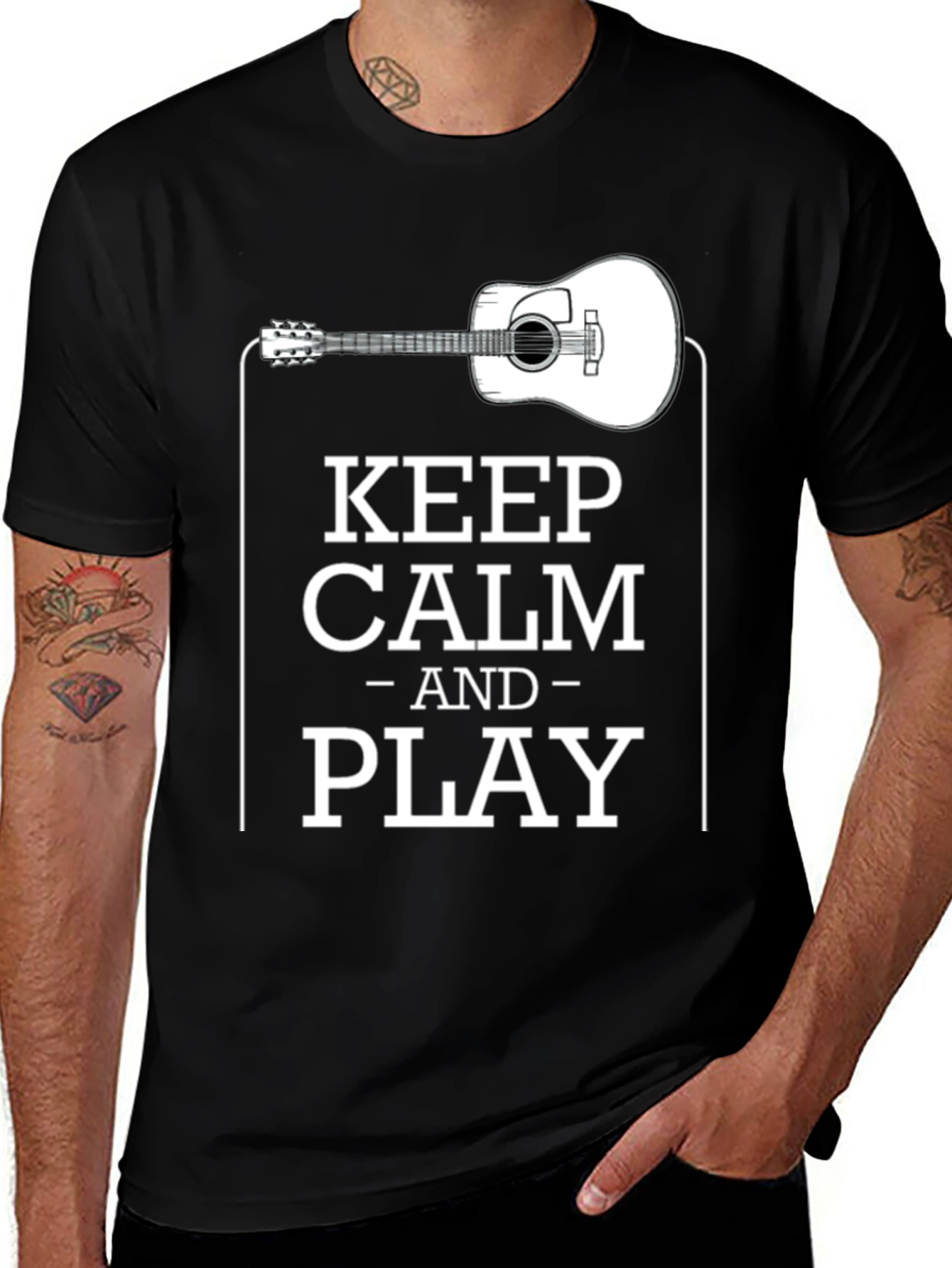 Keep Calm and Play Guitar T-Shirt - Musician Tee