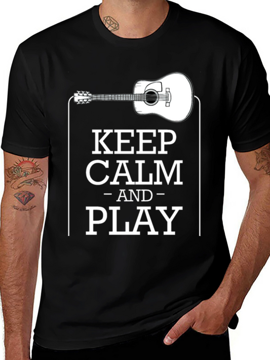 Keep Calm and Play Guitar T-Shirt - Musician Tee
