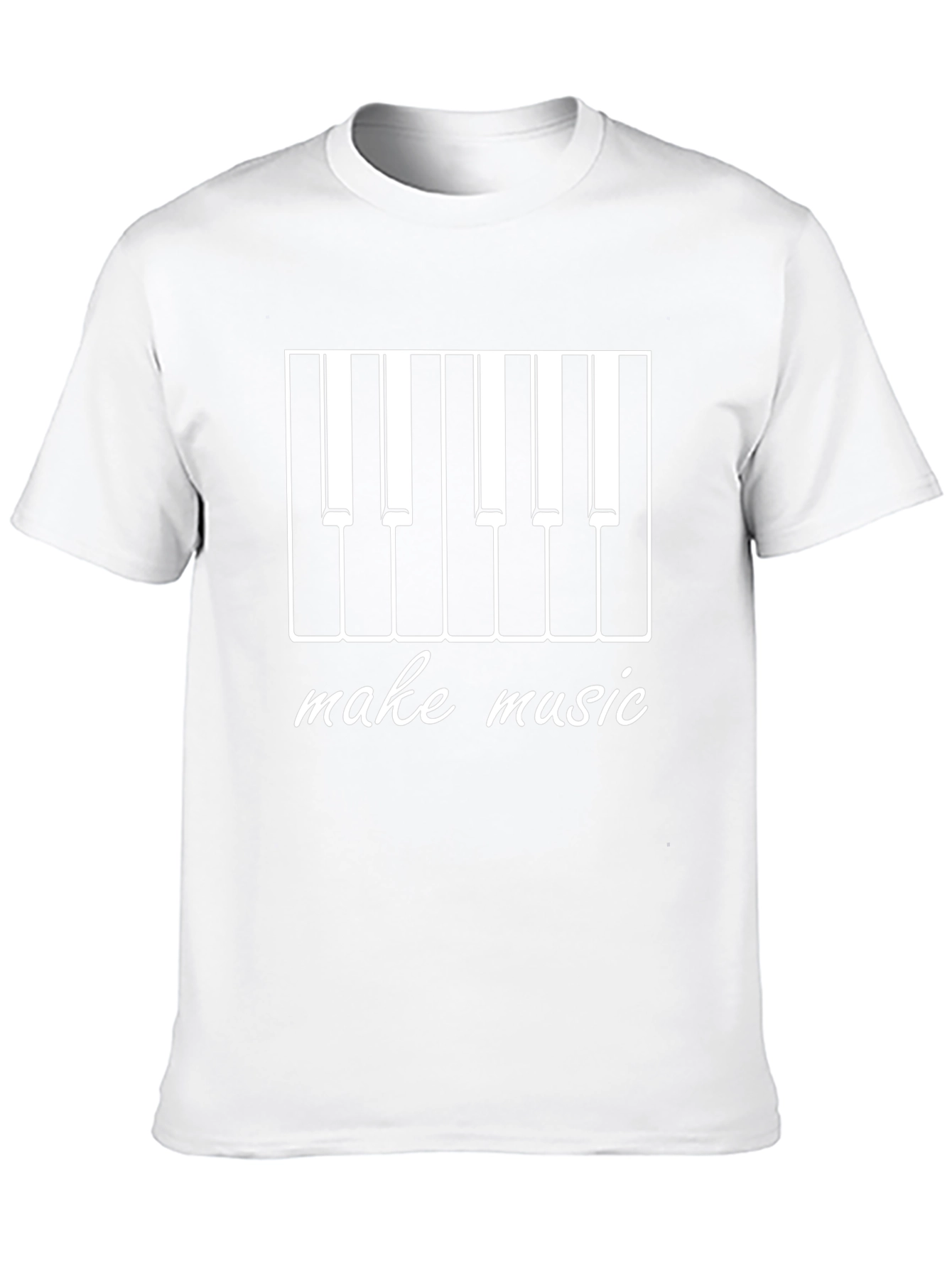 Make Music Piano Keys Graphic Tee - Black Cotton
