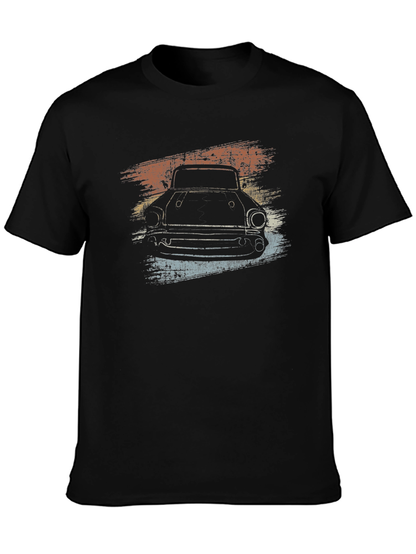 Retro Car Graphic Black T-Shirt