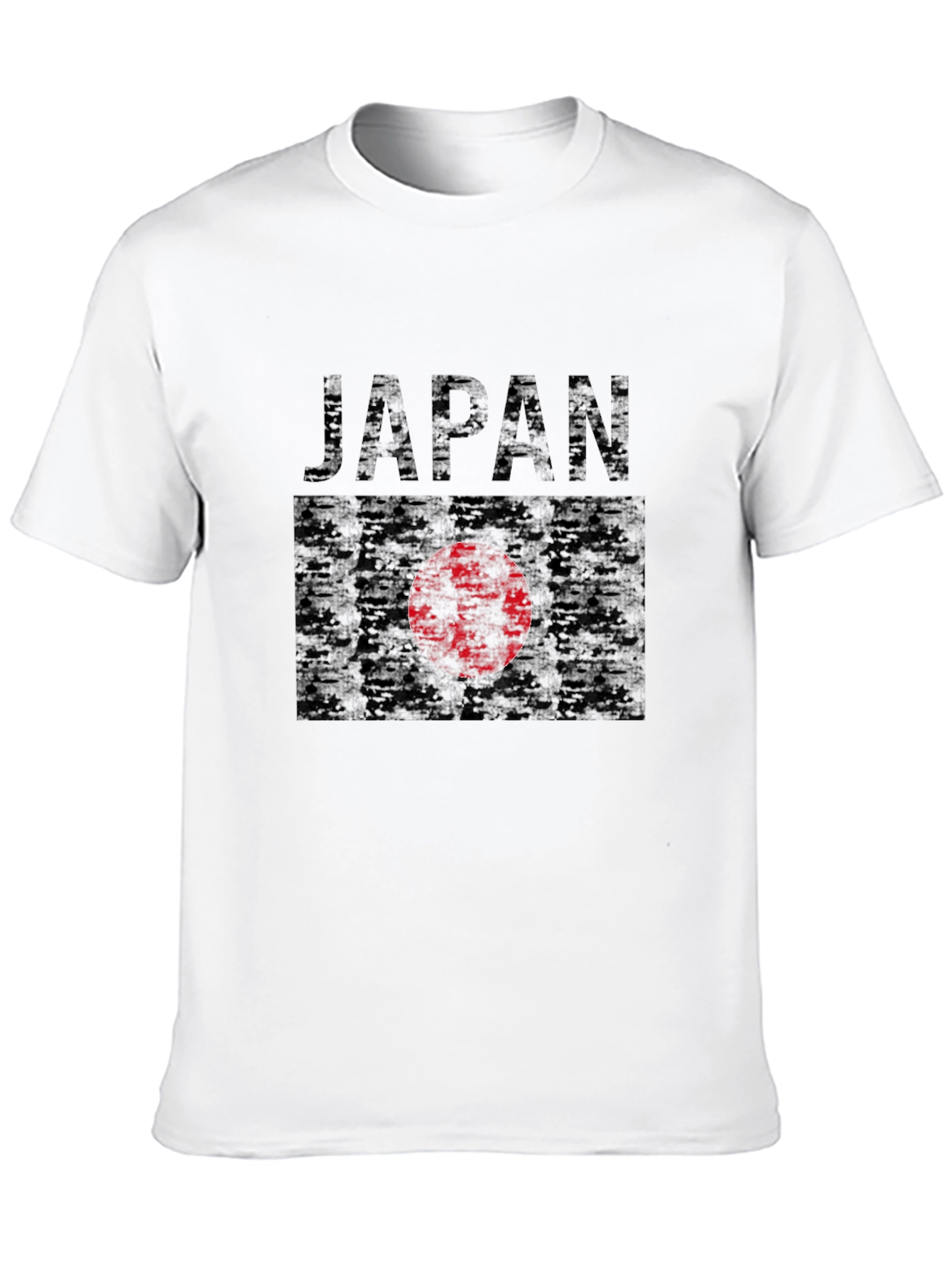 Japan Flag Graphic T-Shirt - Black Crew Neck Tee