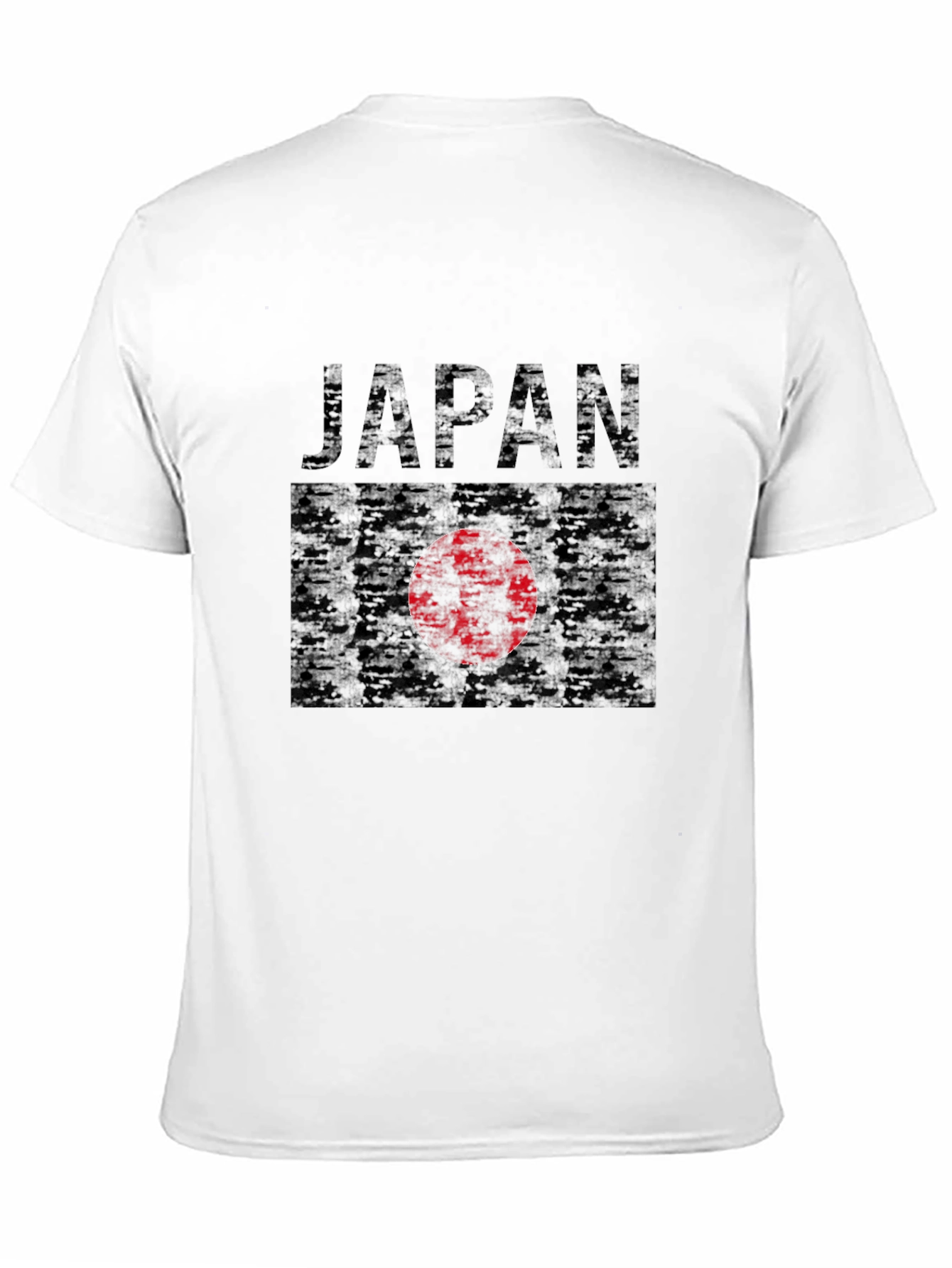 Japan Flag Graphic T-Shirt - Black Crew Neck Tee
