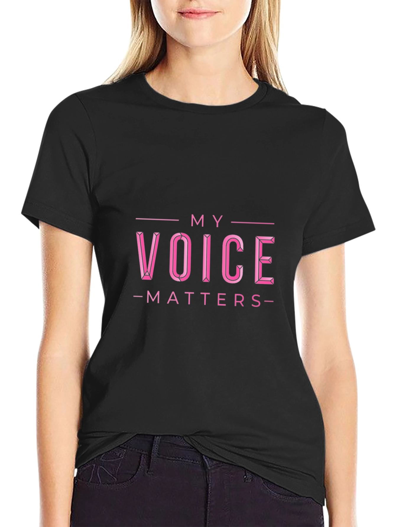 My Voice Matters Graphic Tee - Black