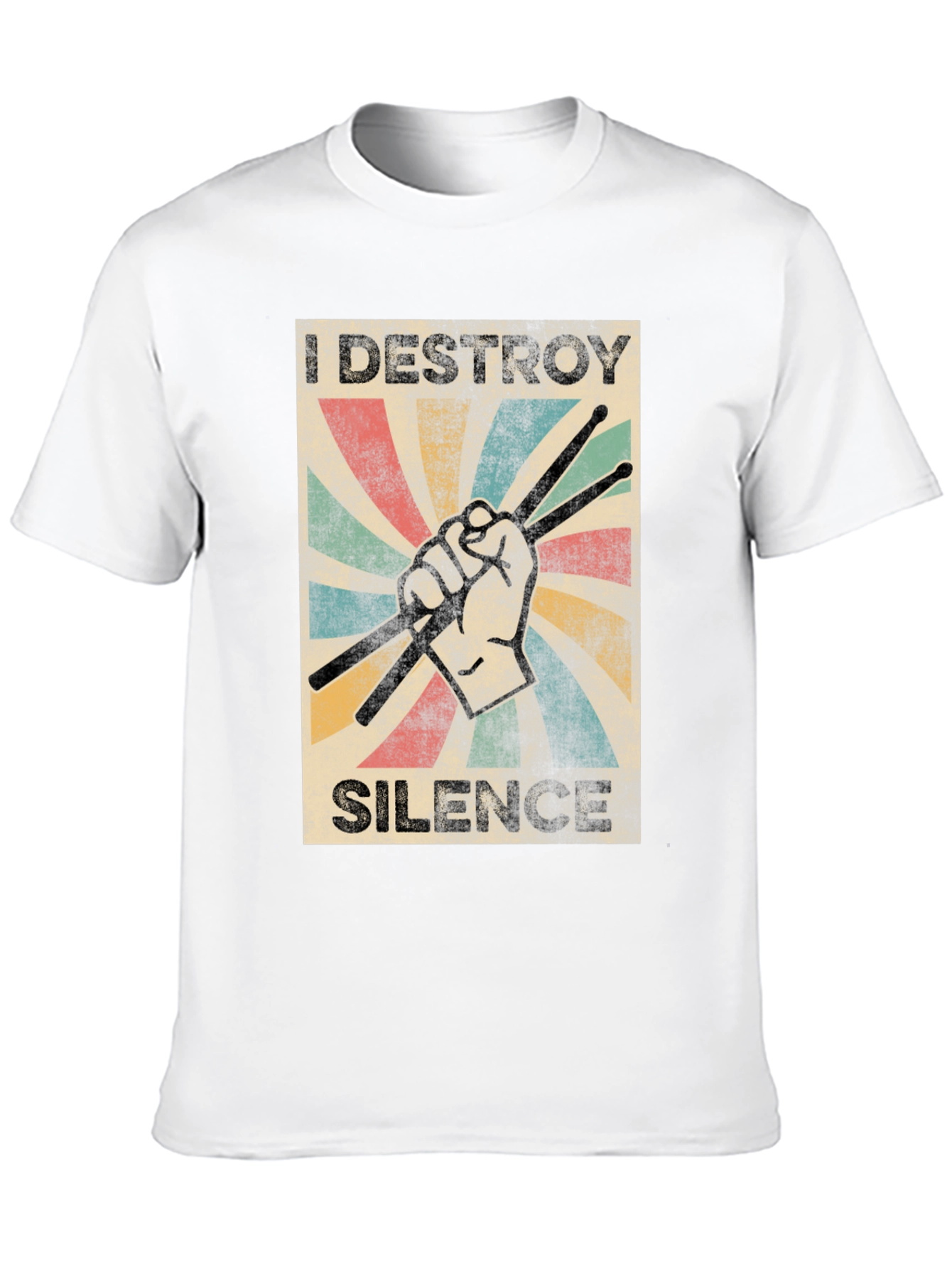 I Destroy Silence Drummer T-Shirt - Black
