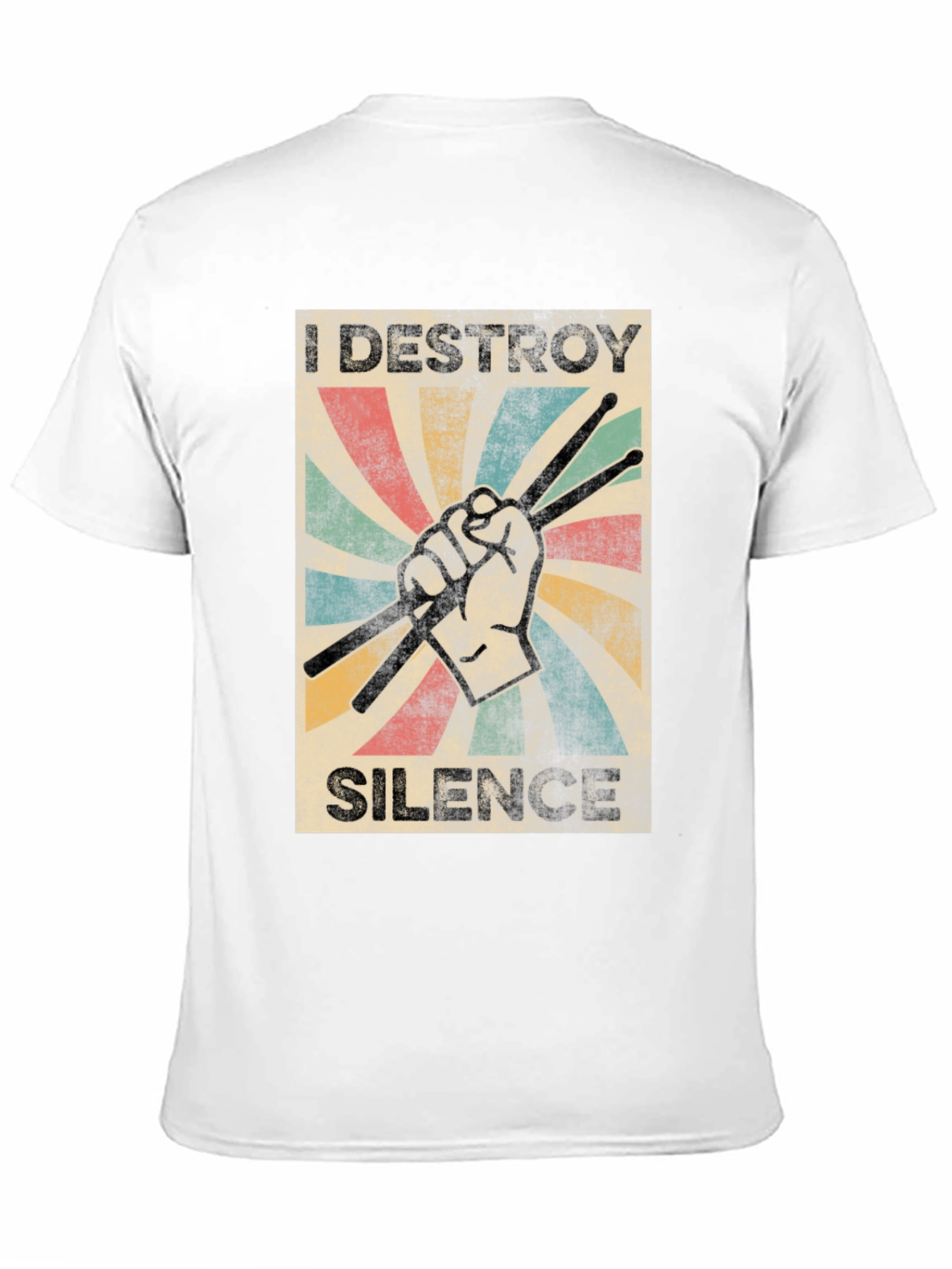 I Destroy Silence Drummer T-Shirt - Black