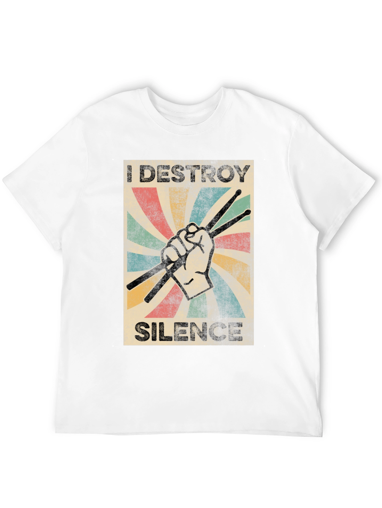 I Destroy Silence Drummer T-Shirt - Black