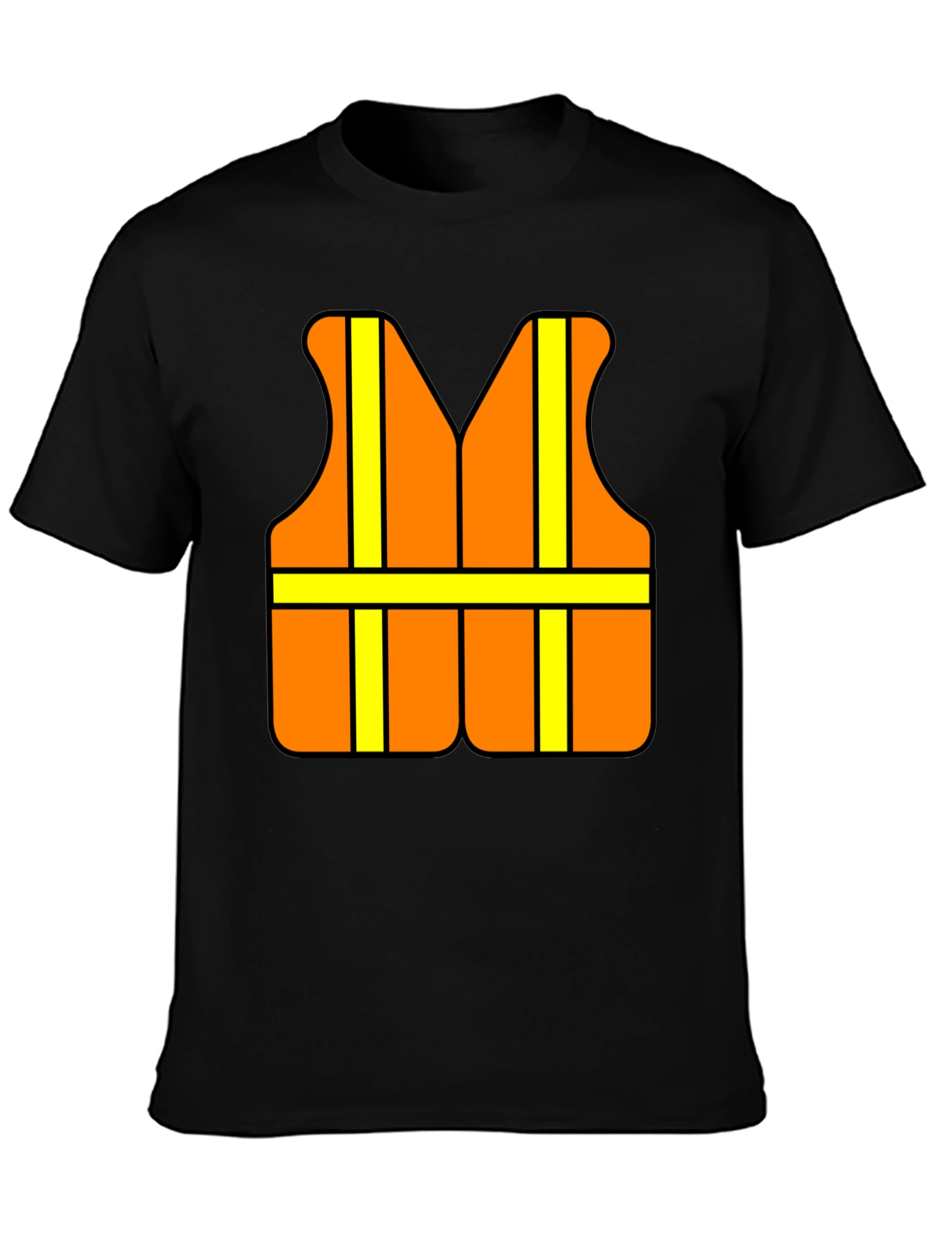 Funny Construction Worker Safety Vest Graphic T-Shirt