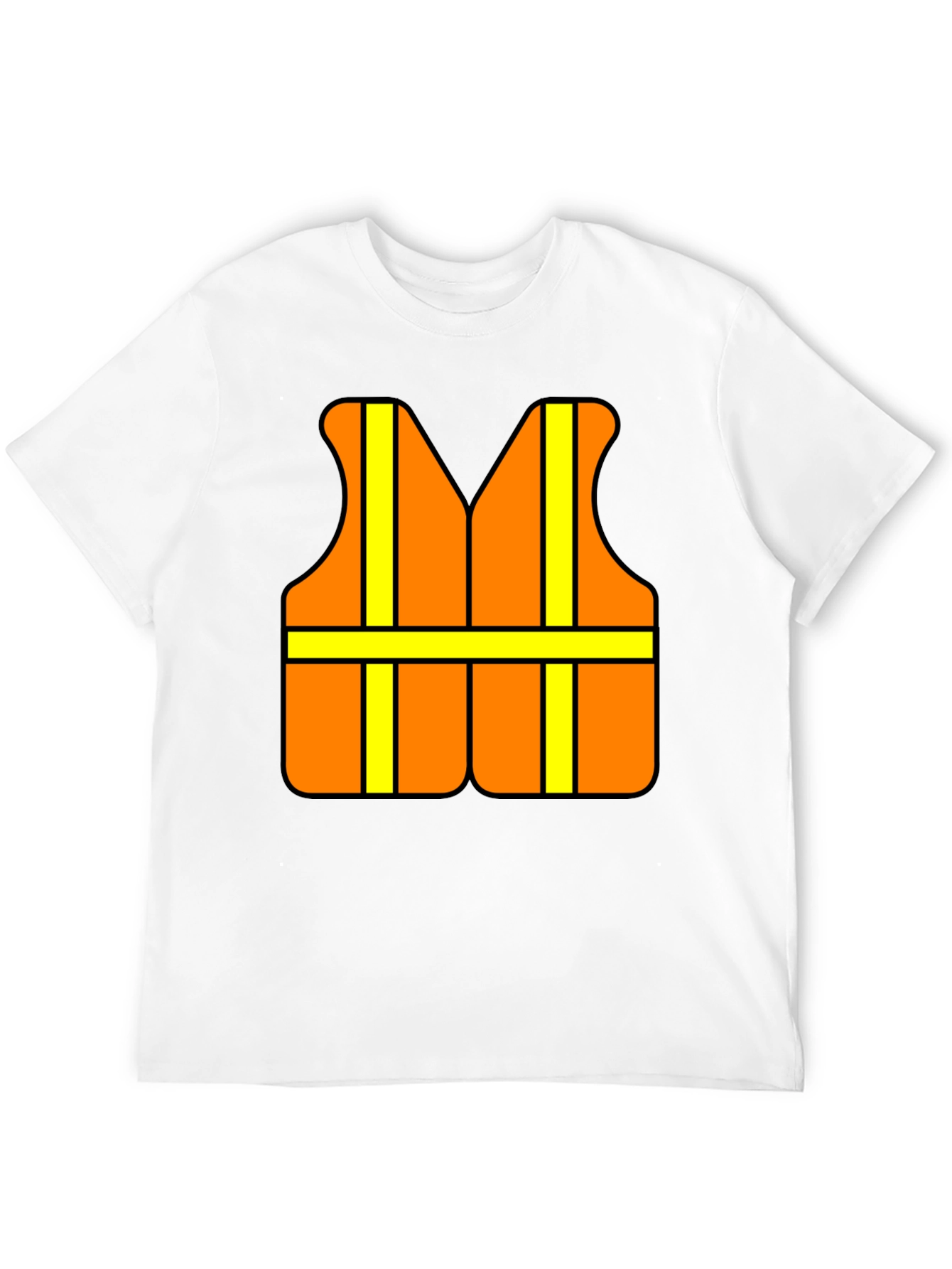 Funny Construction Worker Safety Vest Graphic T-Shirt