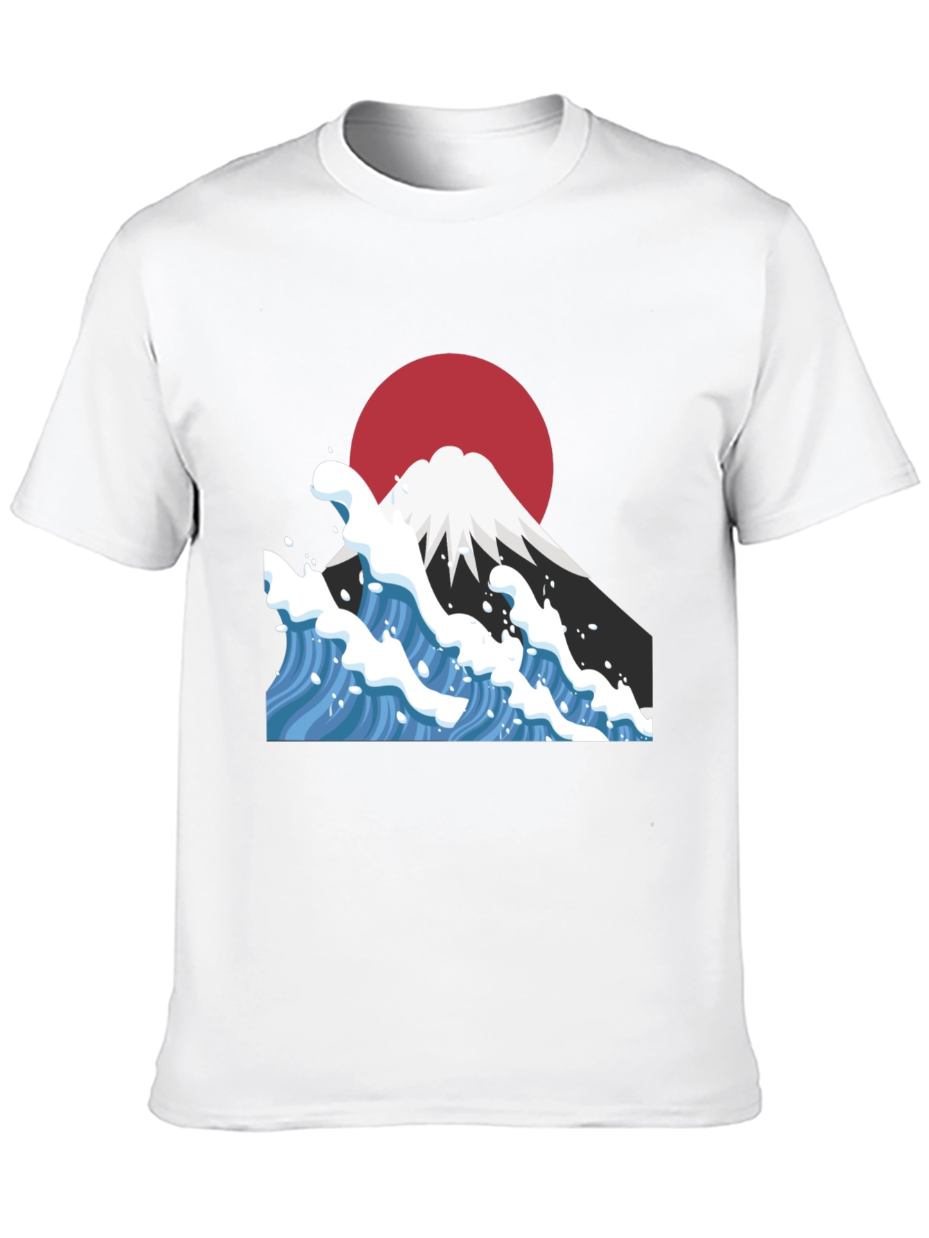 Mount Fuji Wave Graphic Tee - Black