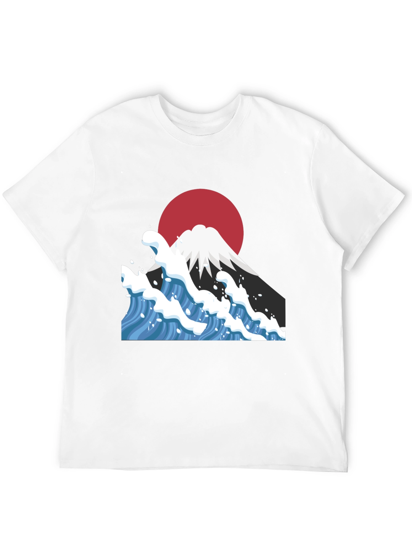 Mount Fuji Wave Graphic Tee - Black