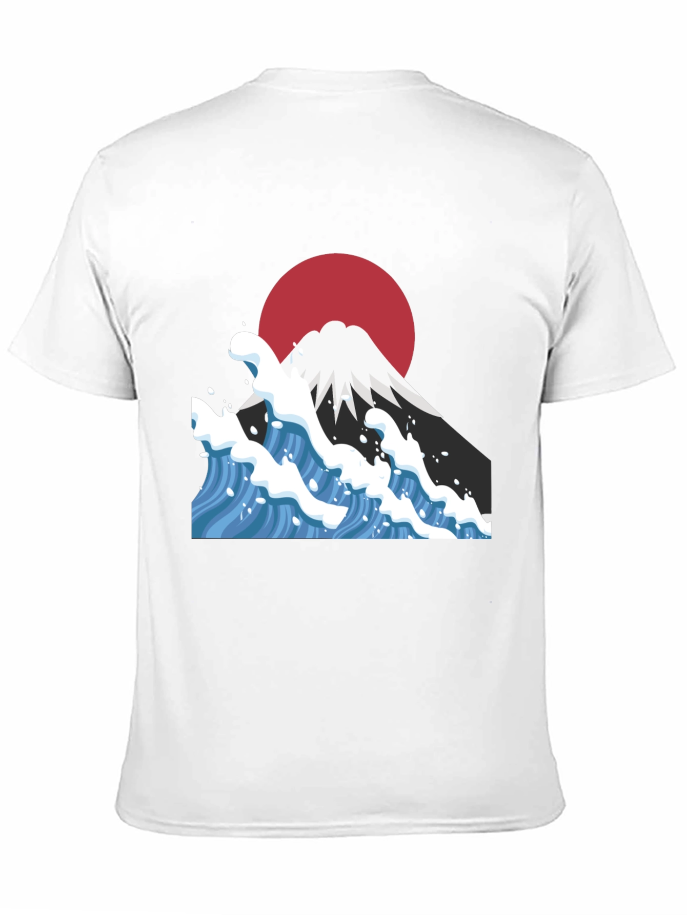 Mount Fuji Wave Graphic Tee - Black