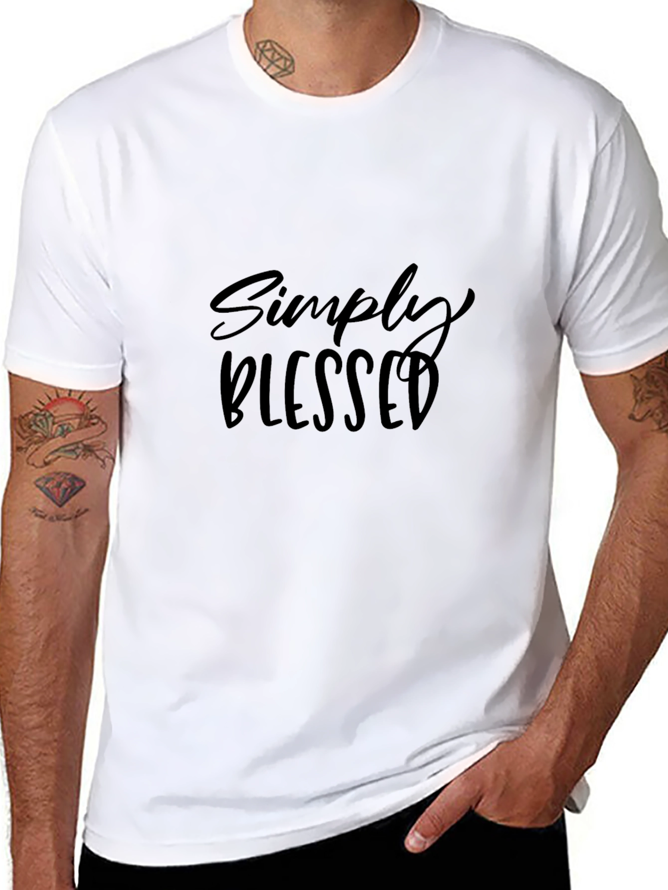 Simply Blessed Black Graphic T-Shirt