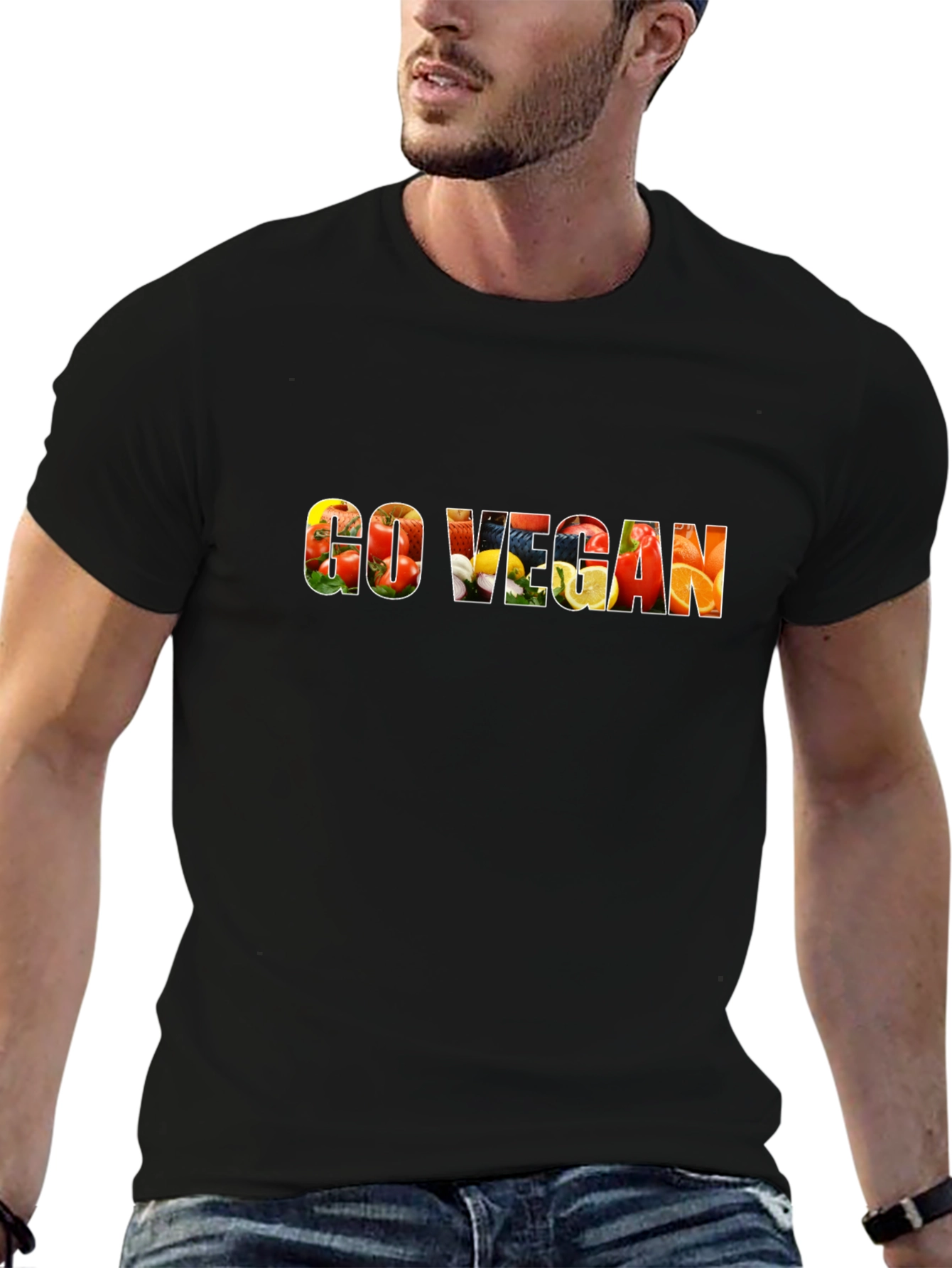 Go Vegan Fruit & Veggie Graphic Tee