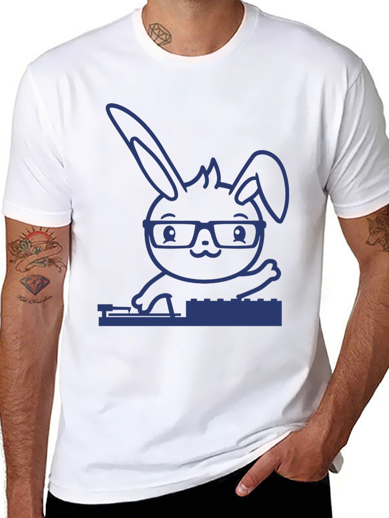DJ Bunny T-Shirt - Cute Rabbit Graphic Tee