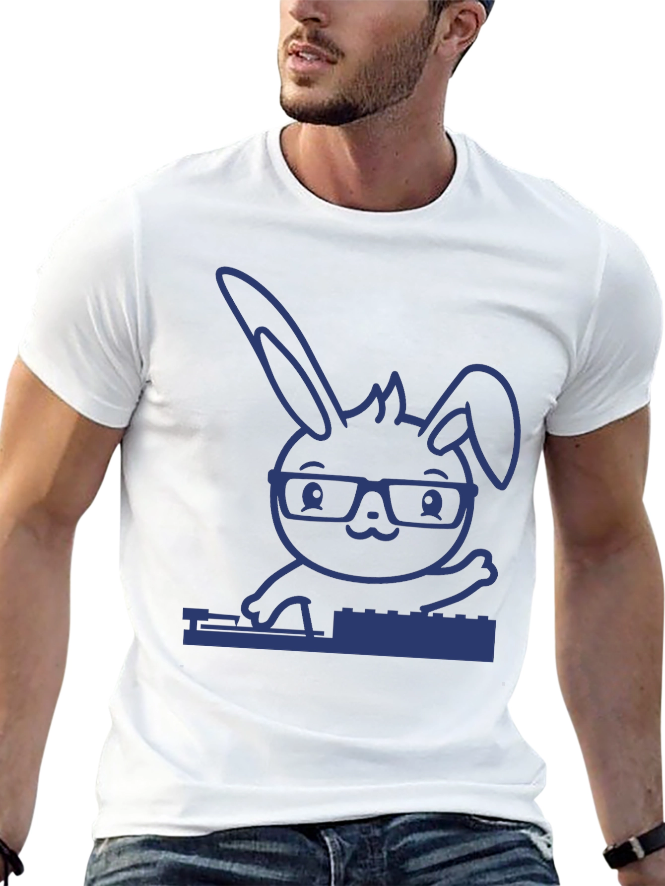 DJ Bunny T-Shirt - Cute Rabbit Graphic Tee