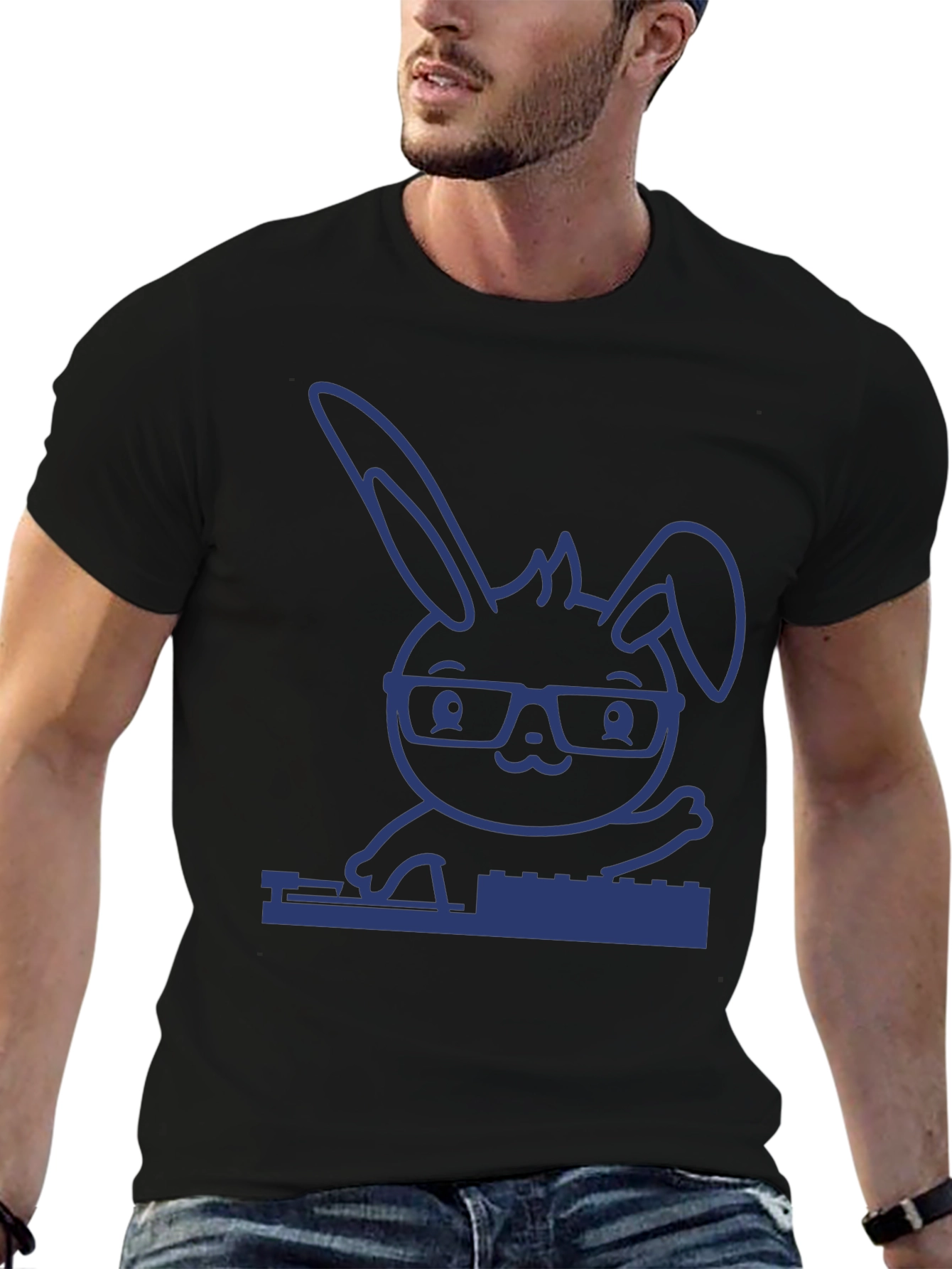 DJ Bunny T-Shirt - Cute Rabbit Graphic Tee