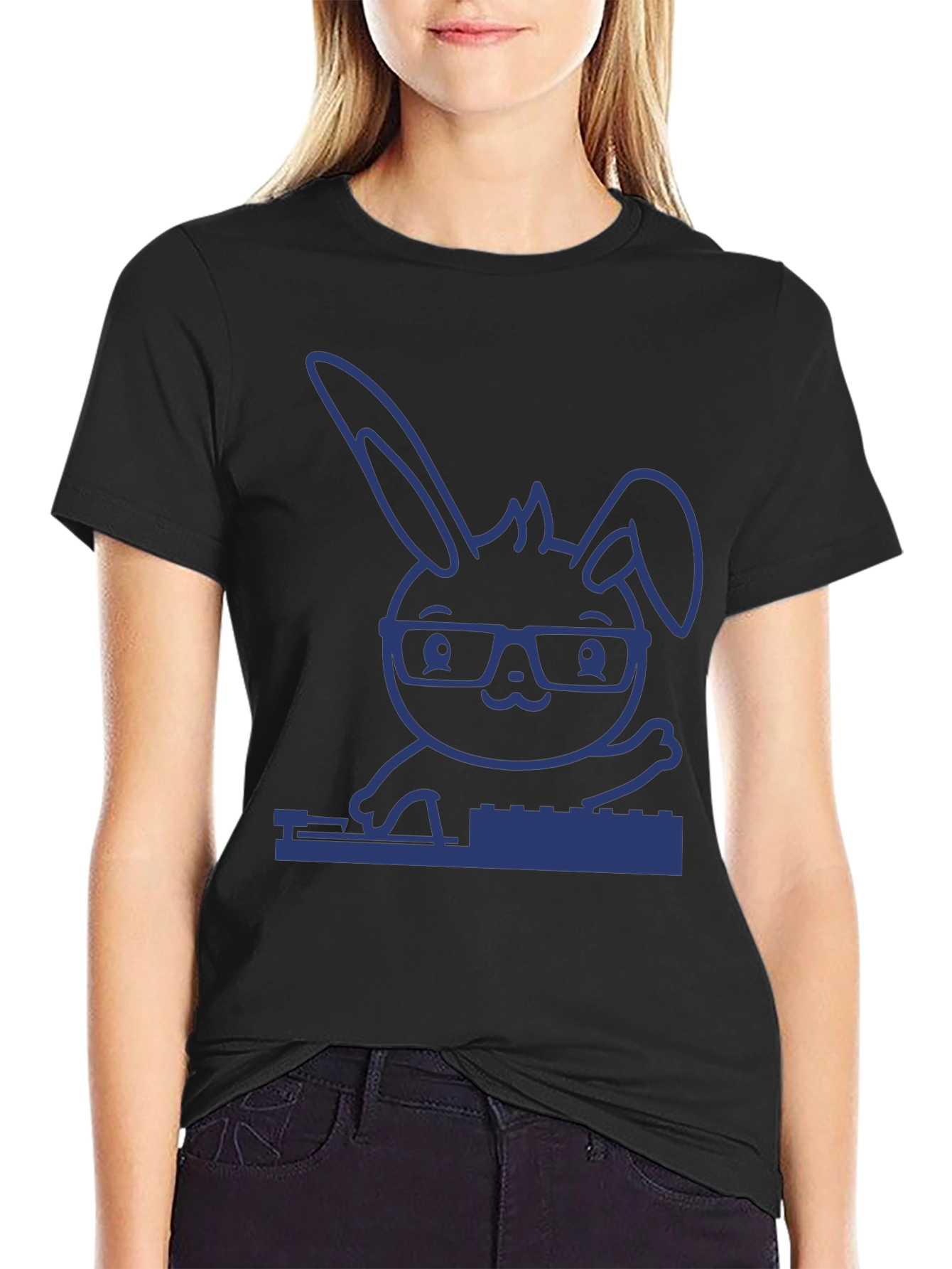 DJ Bunny T-Shirt - Cute Rabbit Graphic Tee
