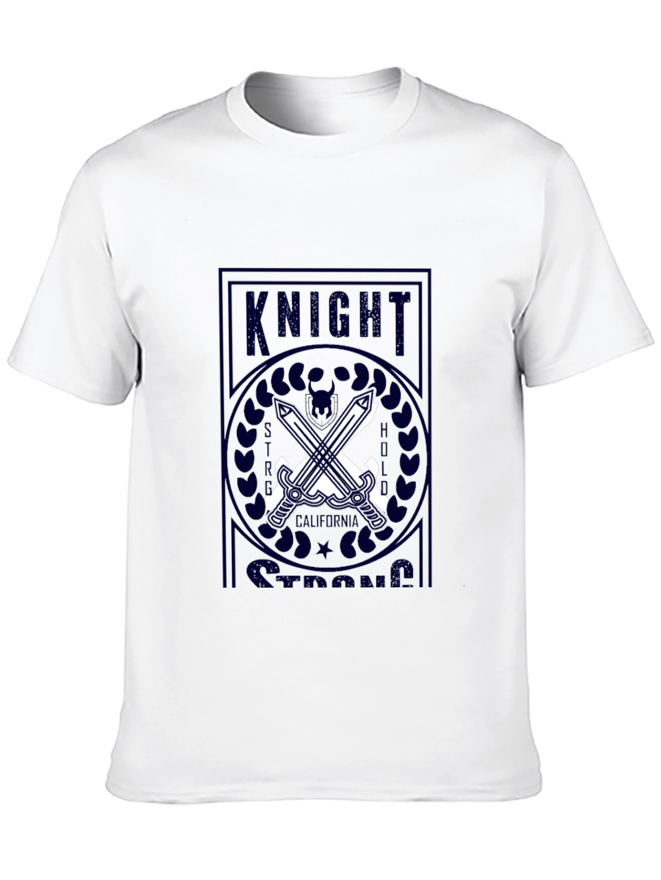 Knight Strong Graphic Print Black T-Shirt