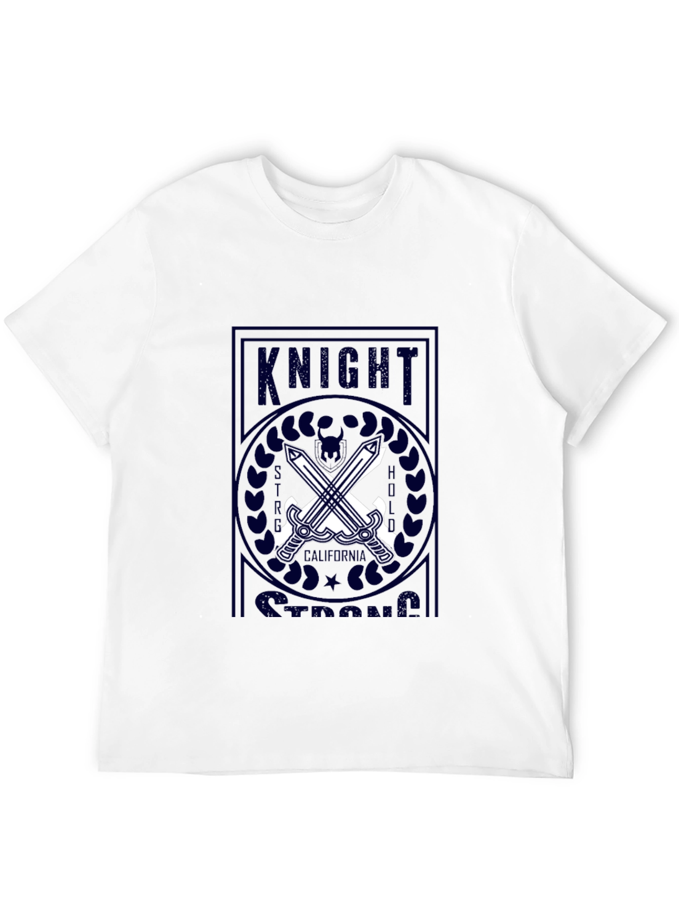 Knight Strong Graphic Print Black T-Shirt