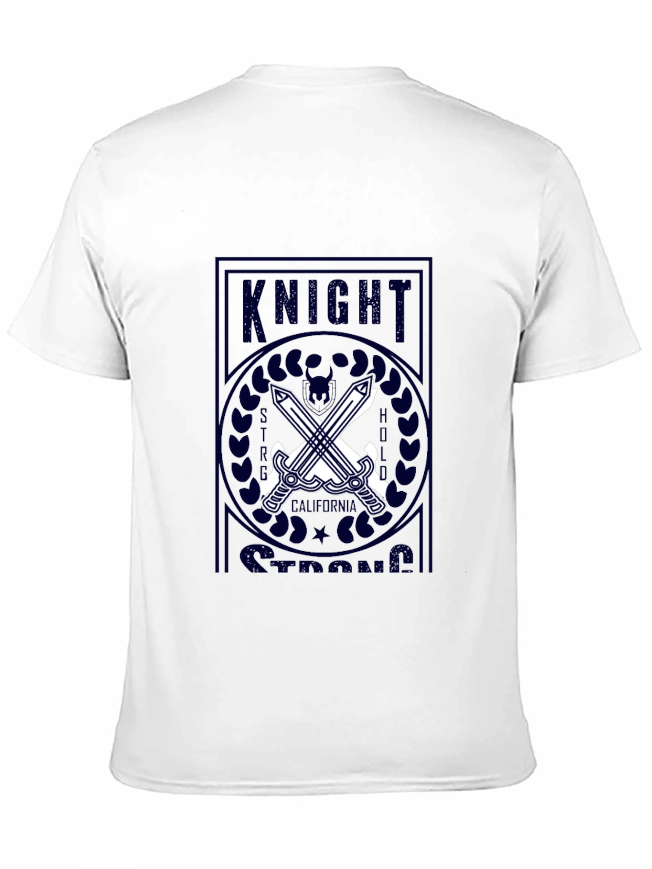 Knight Strong Graphic Print Black T-Shirt