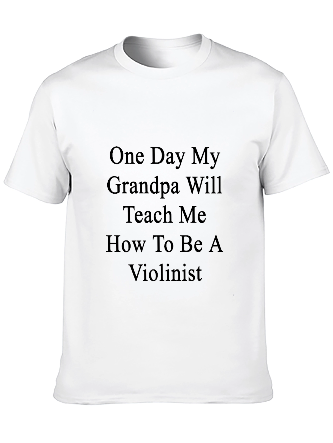 Grandpa Violinist Black T-Shirt