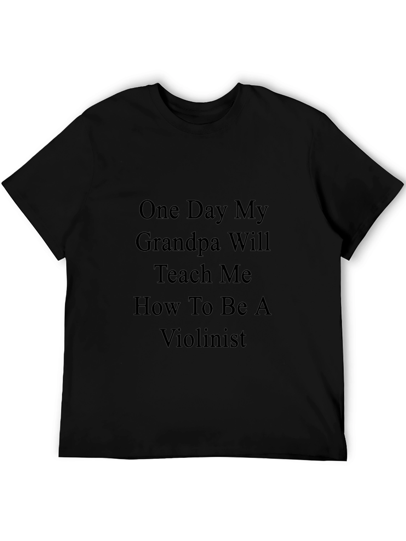 Grandpa Violinist Black T-Shirt