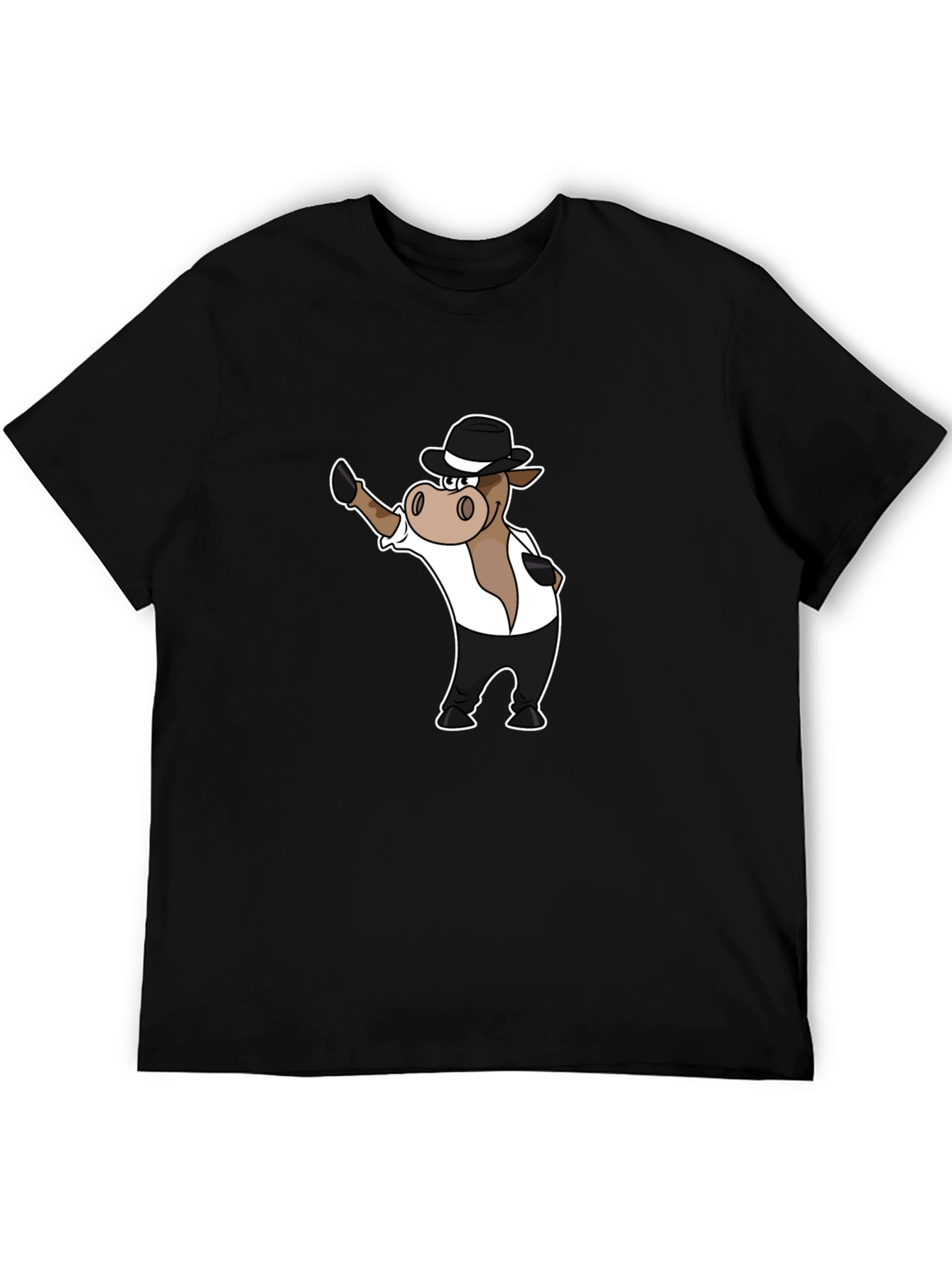 Cool Cartoon Horse in Hat Graphic T-Shirt