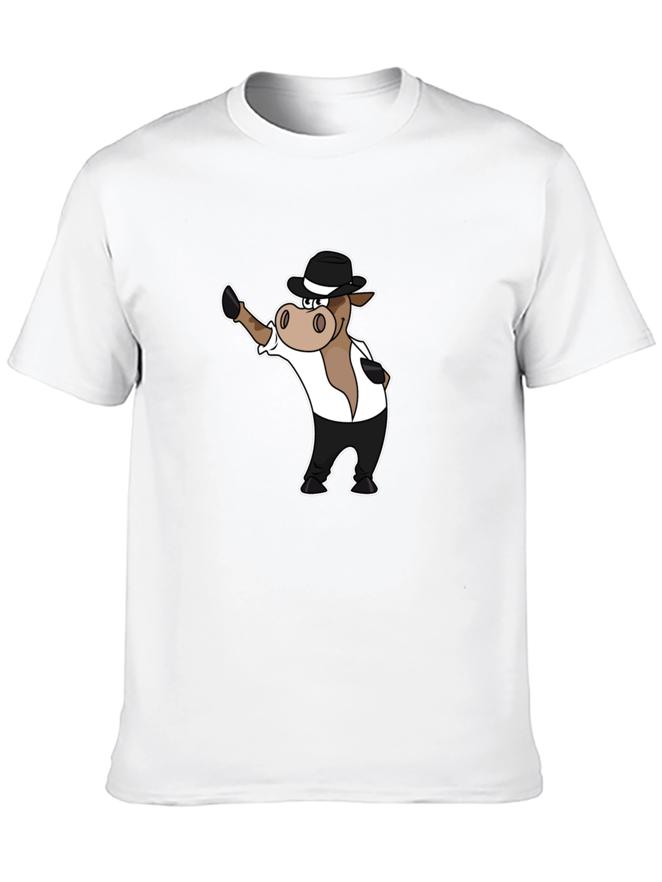 Cool Cartoon Horse in Hat Graphic T-Shirt