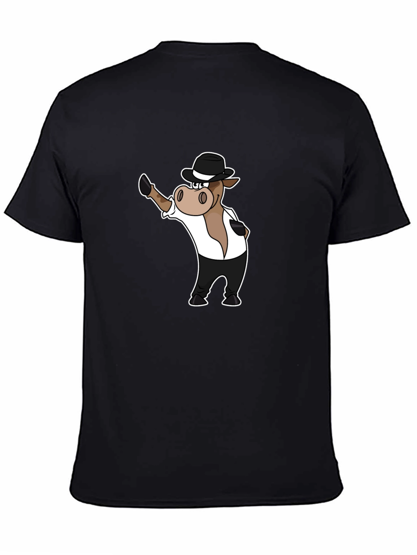 Cool Cartoon Horse in Hat Graphic T-Shirt