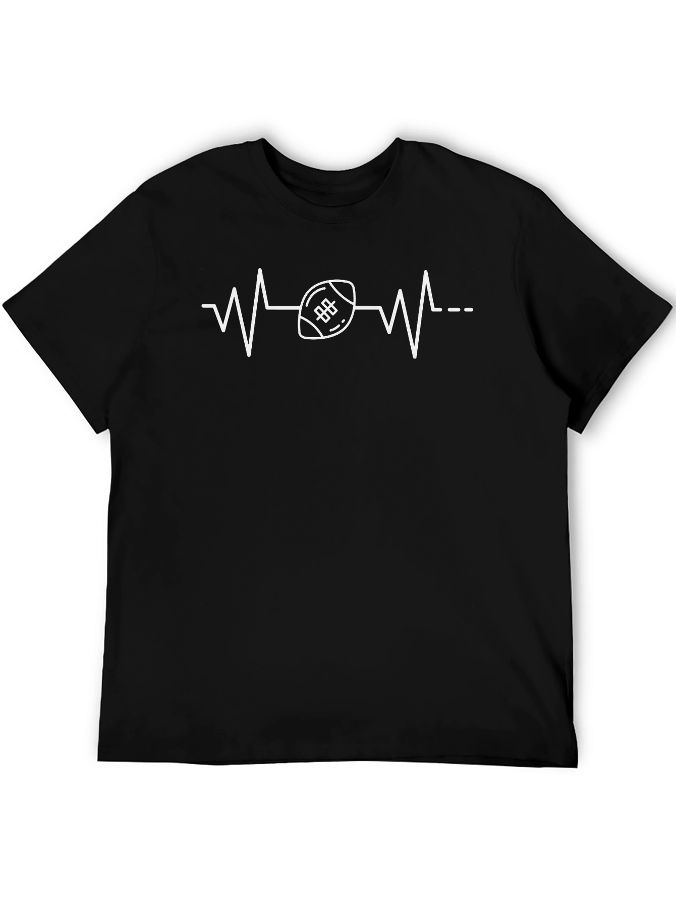 Football Heartbeat Graphic T-Shirt