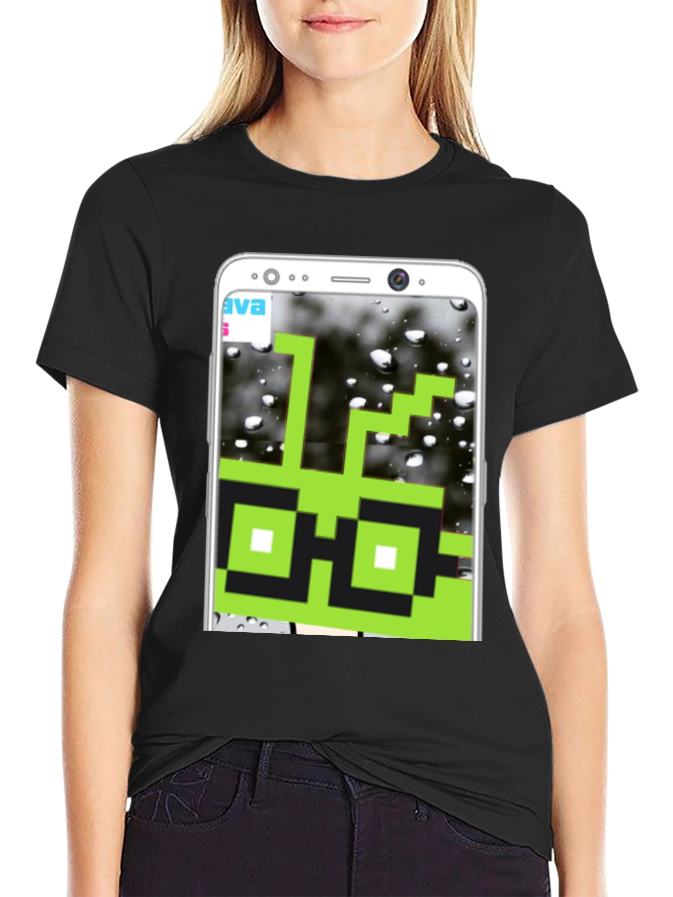 Pixel Art Tee: Green Geek Chic T-Shirt