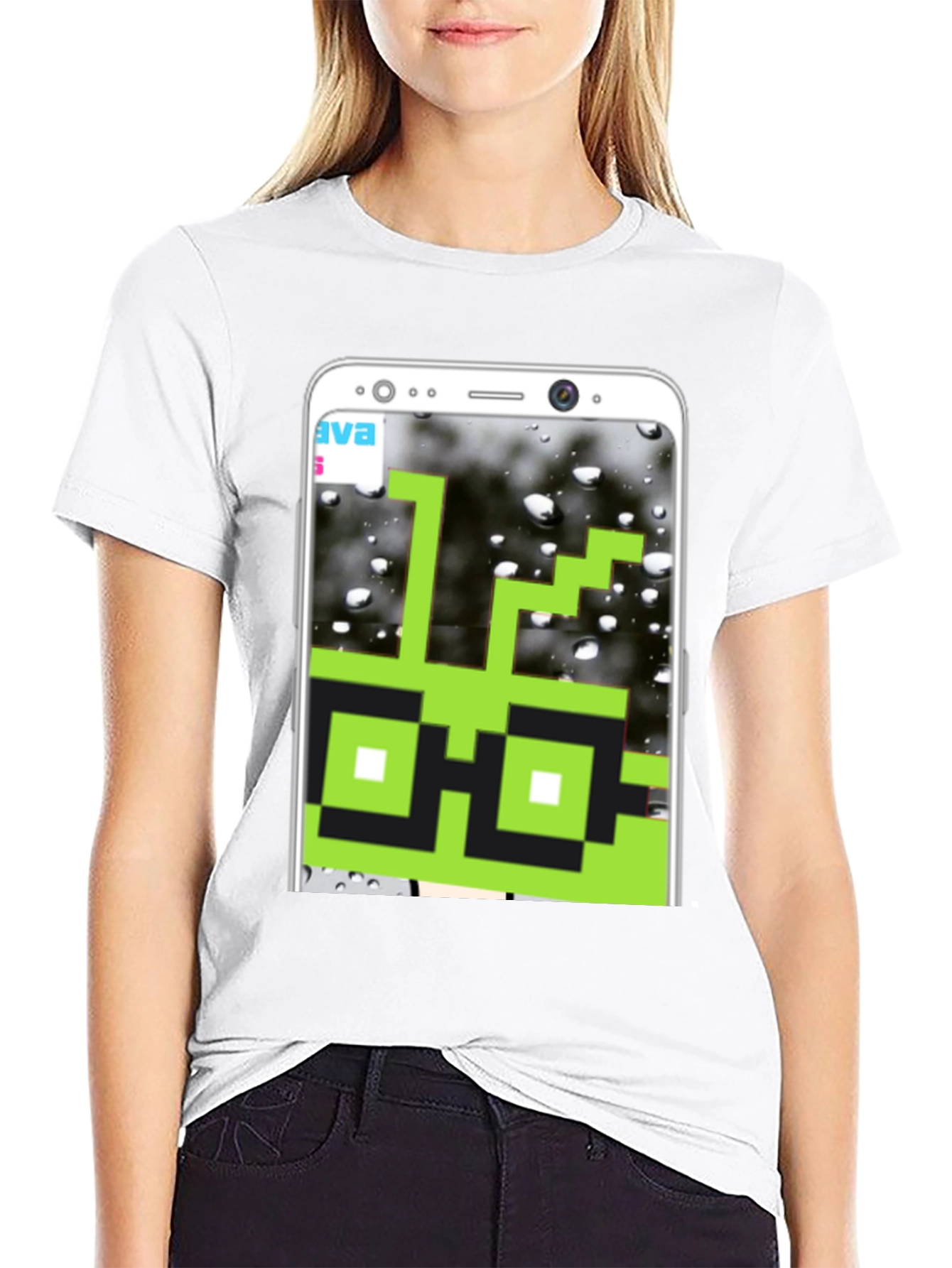 Pixel Art Tee: Green Geek Chic T-Shirt