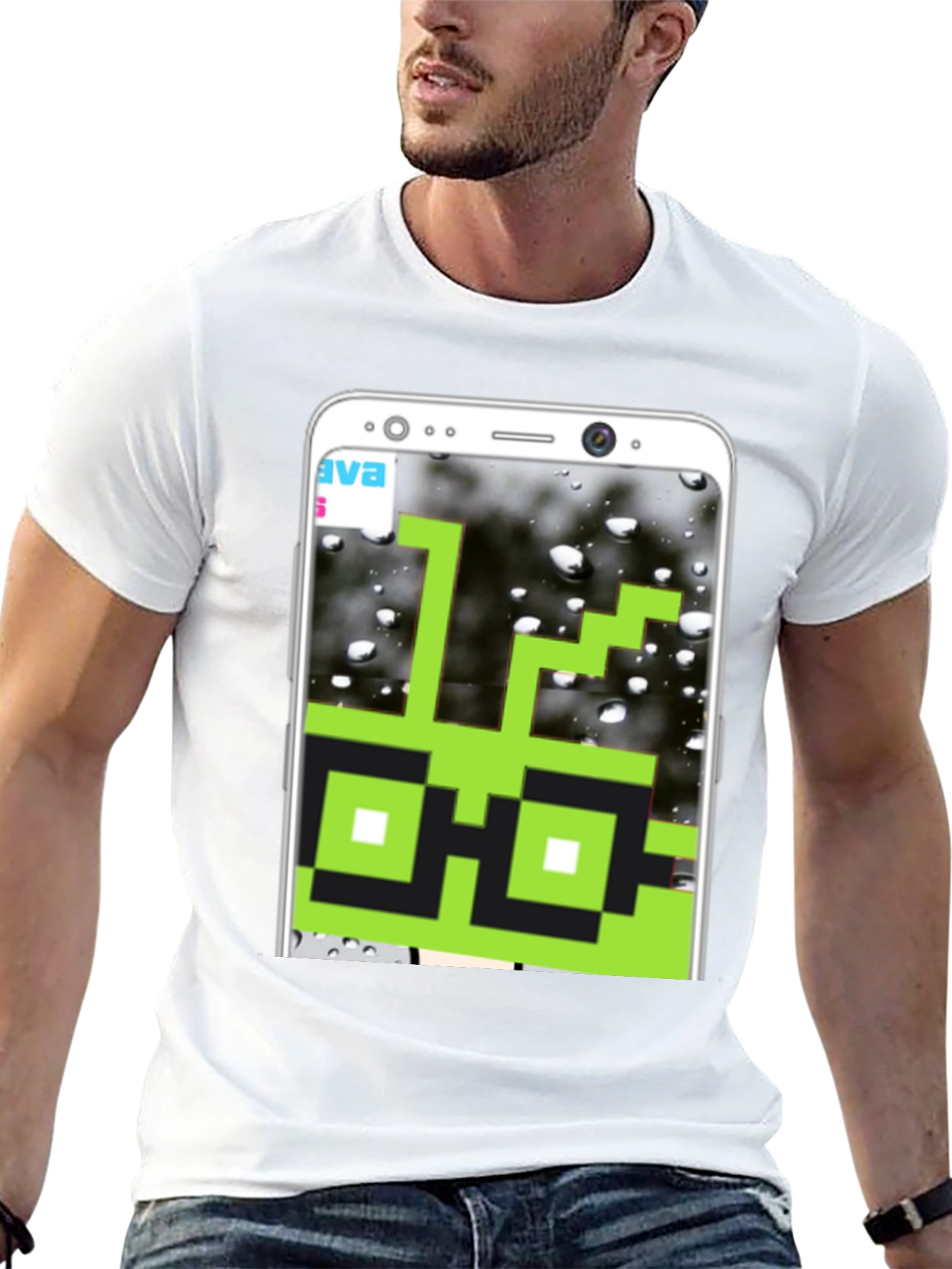 Pixel Art Tee: Green Geek Chic T-Shirt