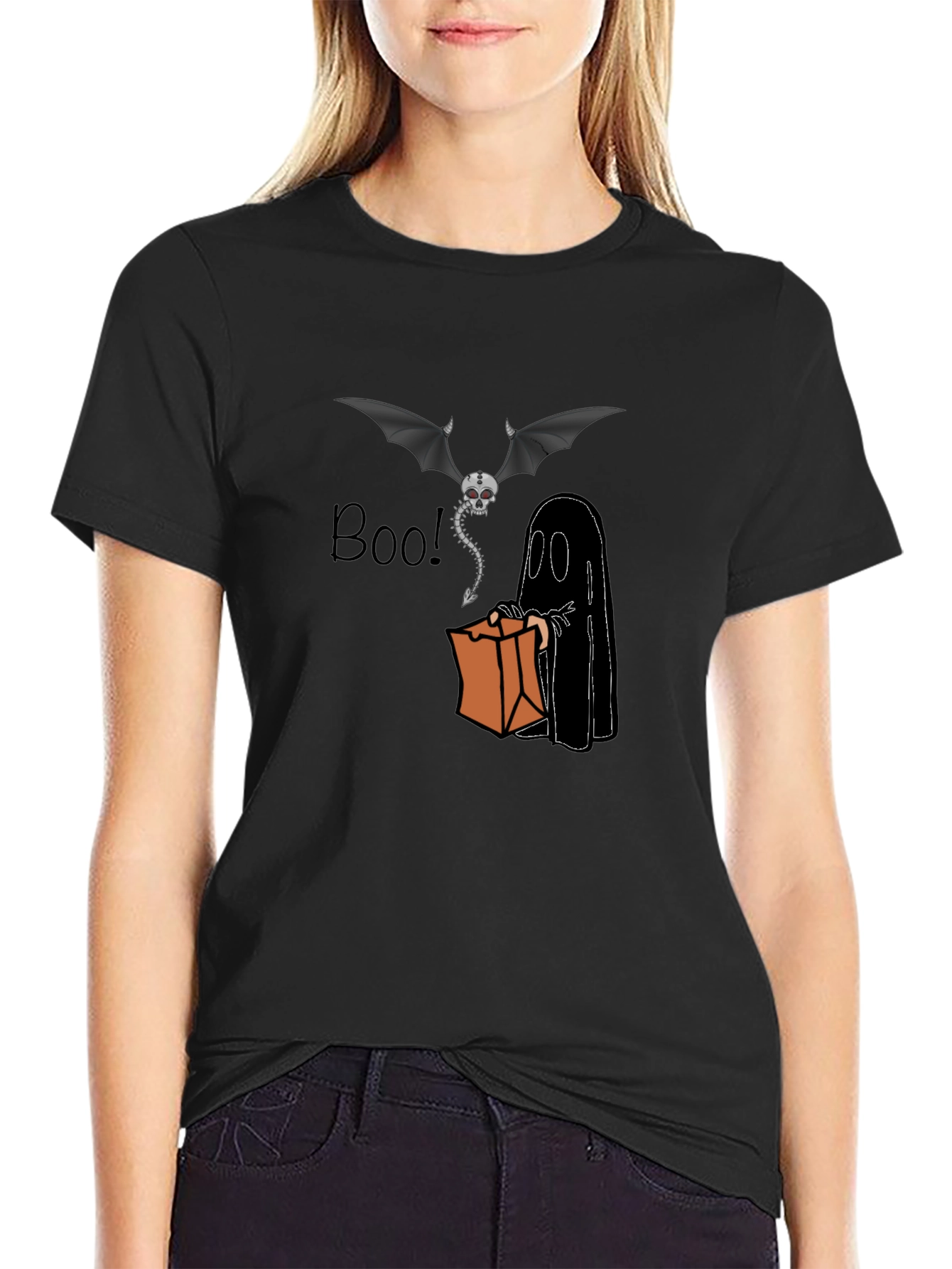 Boo Halloween Graphic Tee - Spooky Fun